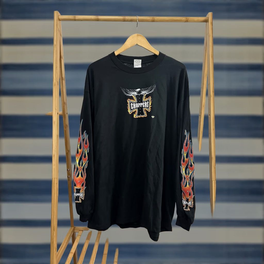 Delta VTG Choppers Biker Better To Be Feared Than Loved Fire Flame LS T-Shirt 2XL Black Men Long Sleeve T-Shirt 2XL Fire Flame Motorcycle Ride Spectrum Mens Size US XXL / EU 58 / 5 - 1 Thumbnail