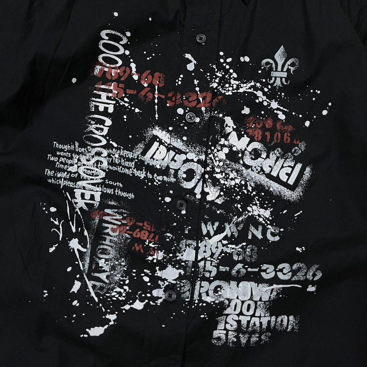 Japanese Brand Poem shirt punk avant garde Size US M / EU 48-50 / 2 - 4 Thumbnail