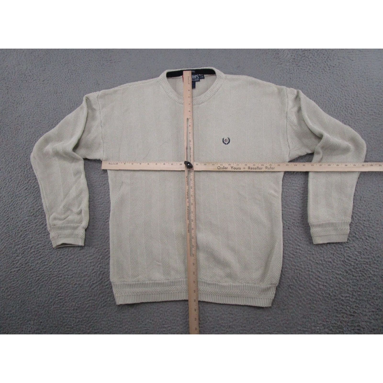 Chaps VTG 90s Ralph Lauren Chaps Knit Sweater Crew Neck Long Sleeve Size L Ivory Cotton Logo Men Pullover Vintage 90s Theme Mens Size US L / EU 52-54 / 3 - 5 Thumbnail