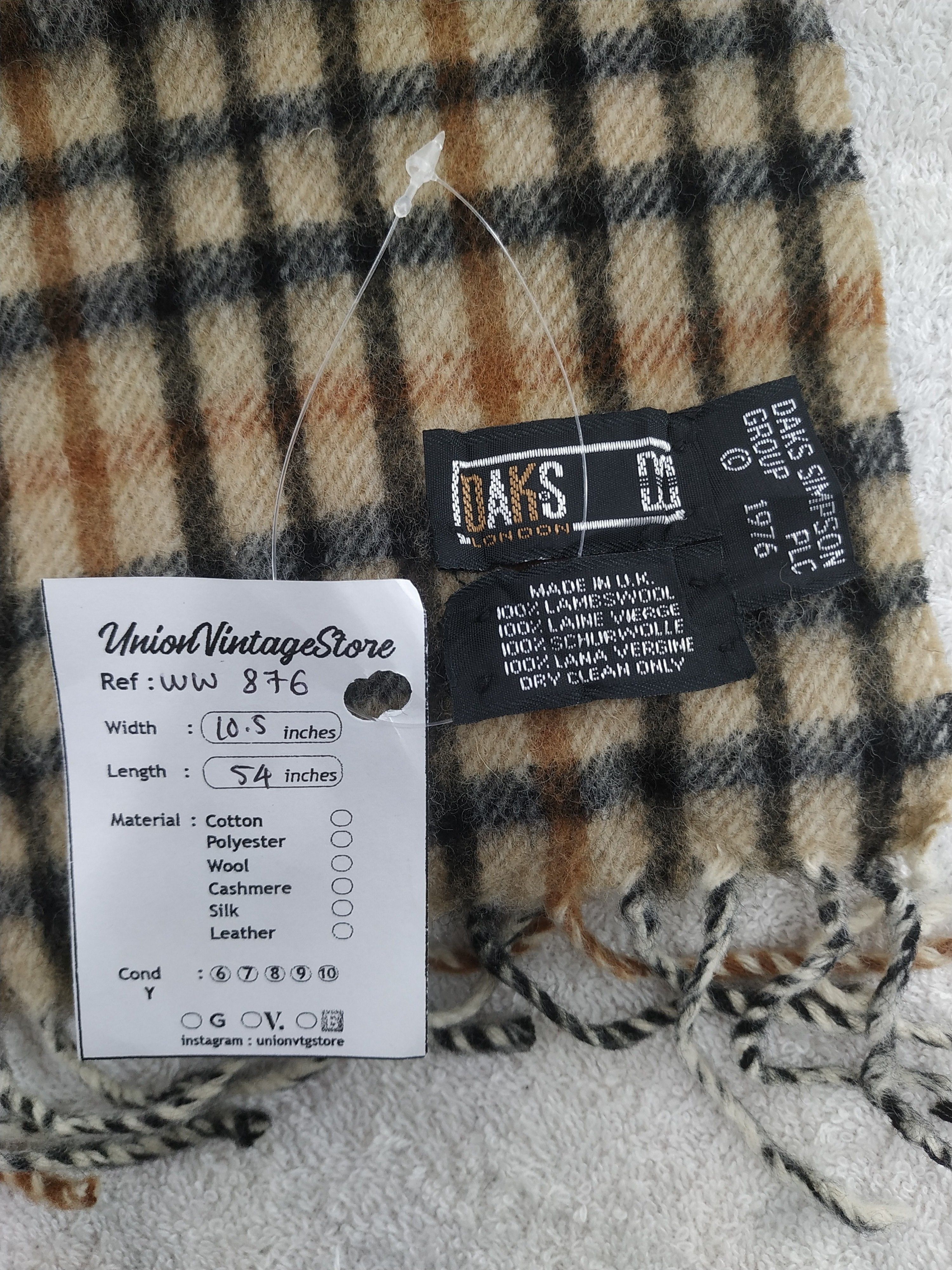DAKS × Vintage Daks London Scarf / Muffler / Neckwear - WW876 Size ONE SIZE - 5 Thumbnail