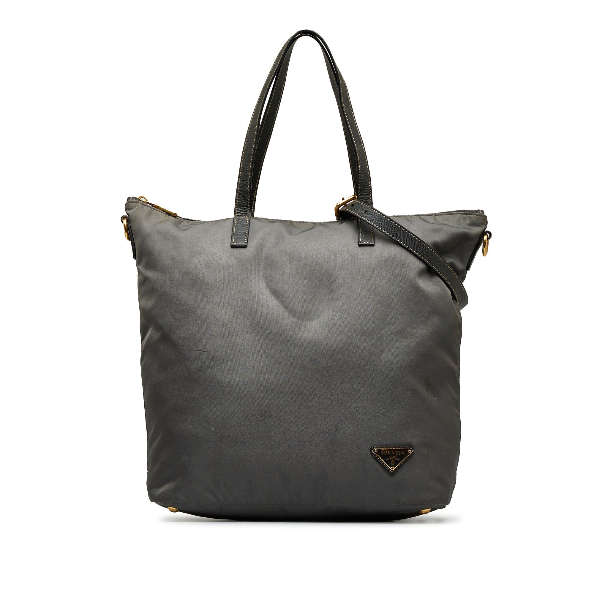 image of Prada Tessuto Satchel in Grey, Women's