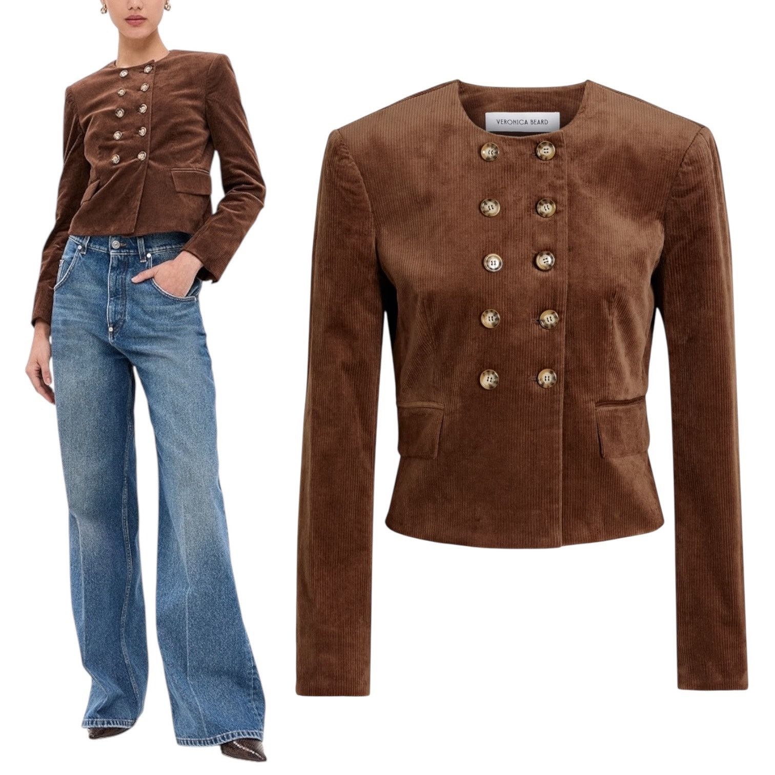 Veronica Beard Veronica Beard Bentley Double Breasted Corduroy Jacket 2 Size XS / US 0-2 / IT 36-38 - 3 Thumbnail