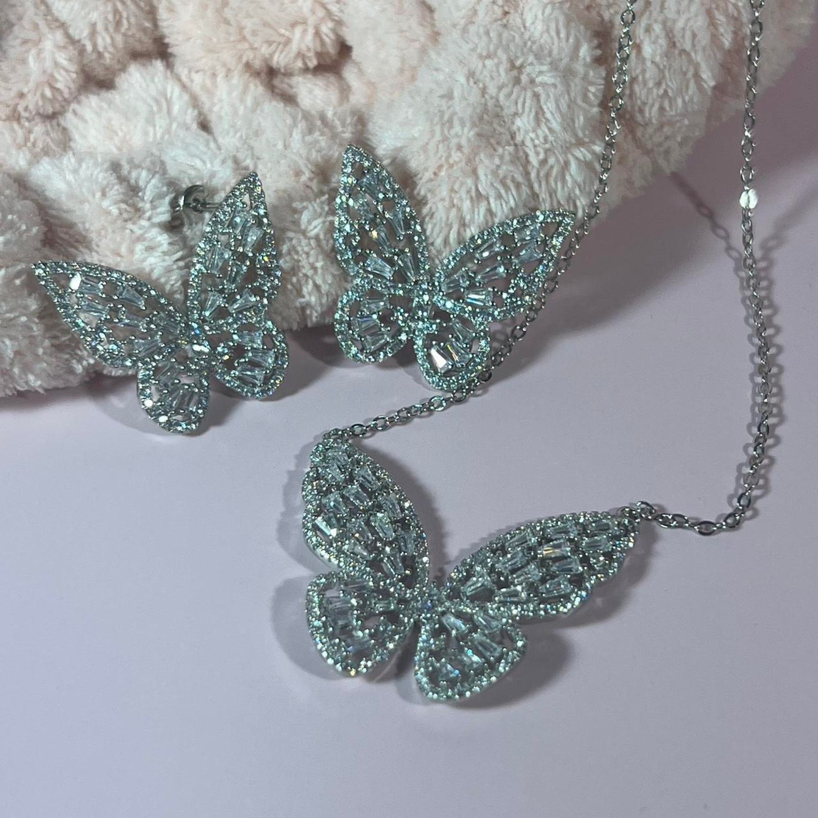 Hespera Silver Butterfly Jewelry Set, Women's