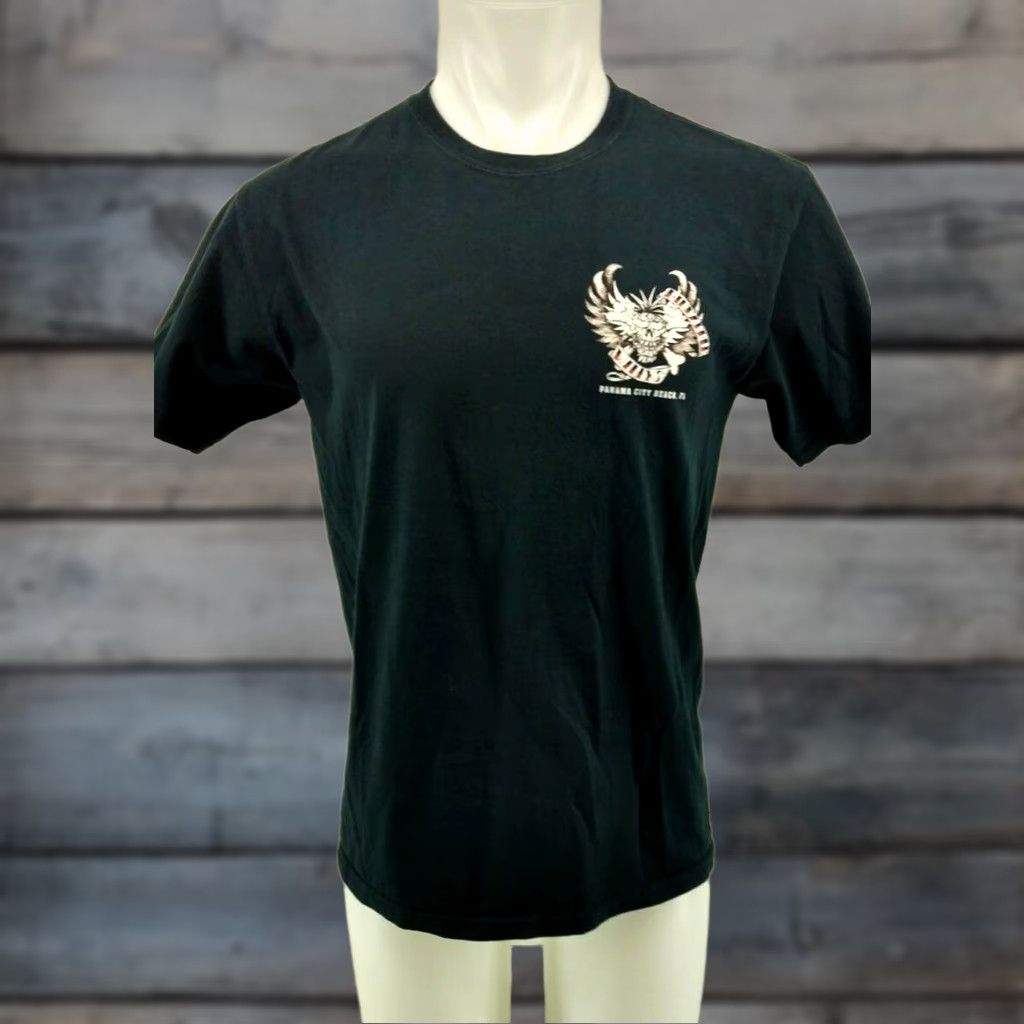 Vintage Pineapple Willy's Panama City Beach Short Sleeve T Shirt Jolly Roger Medium Mens Crew Neck Black Vintage: No (adjusted for clarity) Size US M / EU 48-50 / 2 - 1 Thumbnail