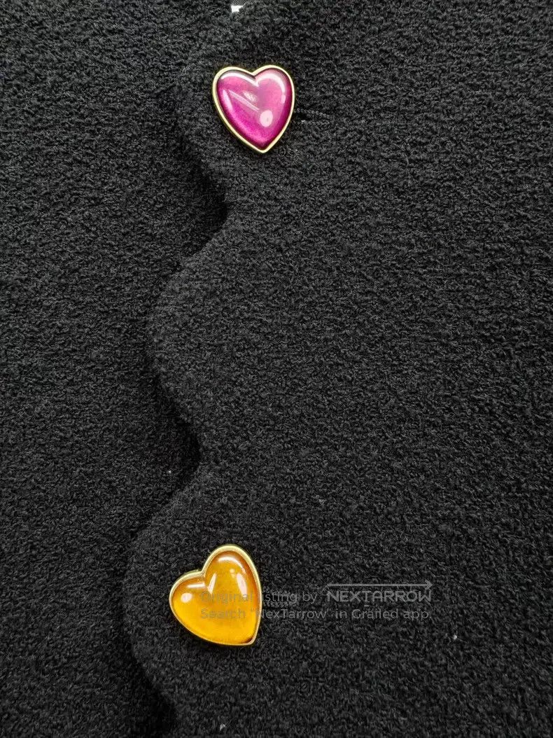 Saint Laurent Paris Saint Laurent Paris Heart Button Coat i Size XS / US 0-2 / IT 36-38 - 2 Thumbnail