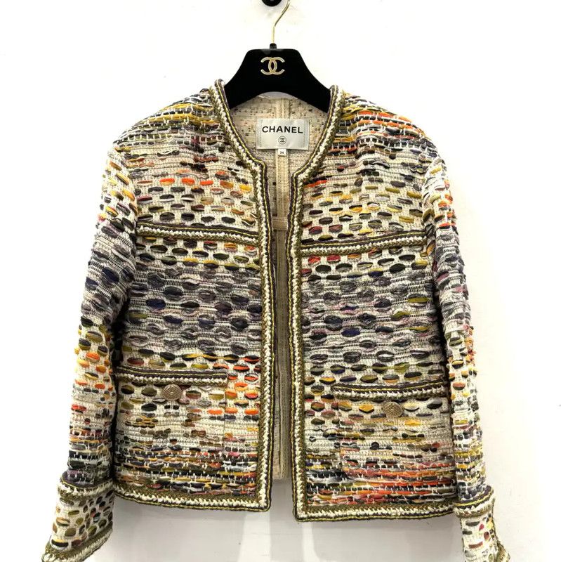 Chanel Chanel Multi-Color Cotton Women's Jacket 0089 Size XS / US 0-2 / IT 36-38 - 1 Thumbnail