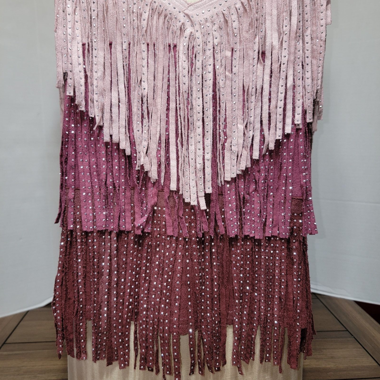 Other Main Strip Faux Suede Fringe Tank w/ Bling - Size Large Size L / US 10 / IT 46 - 2 Thumbnail