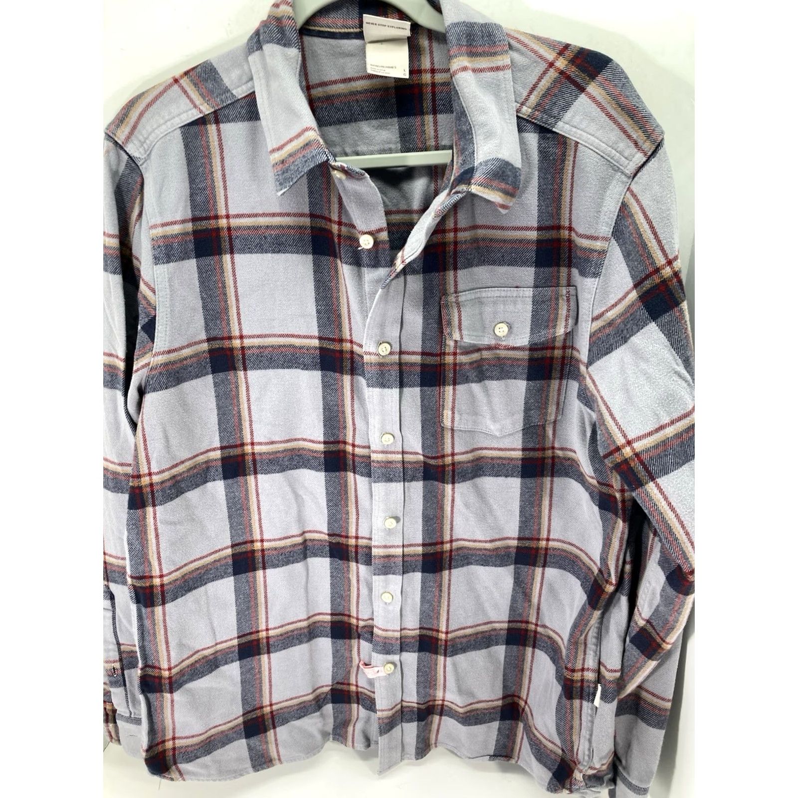 The North Face The North Face Flannel Shirt Men L Gray Plaid Button Long Sleeve Heavy Size US L / EU 52-54 / 3 - 2 Thumbnail
