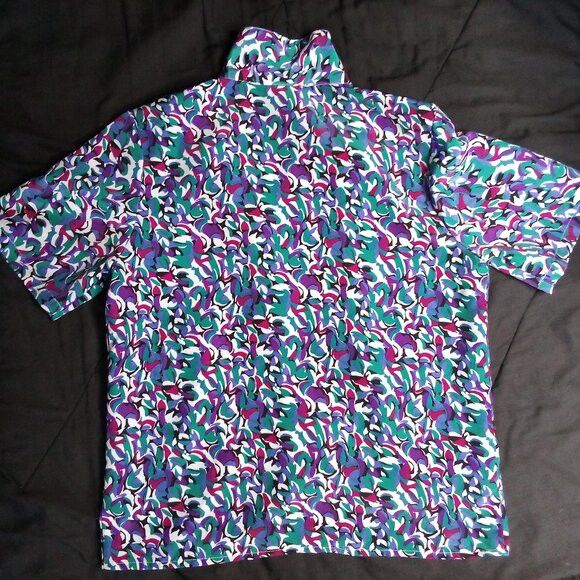 Other Vintage Impressions Geometric Polyester Disco Shirt Size L / US 10 / IT 46 - 6 Thumbnail