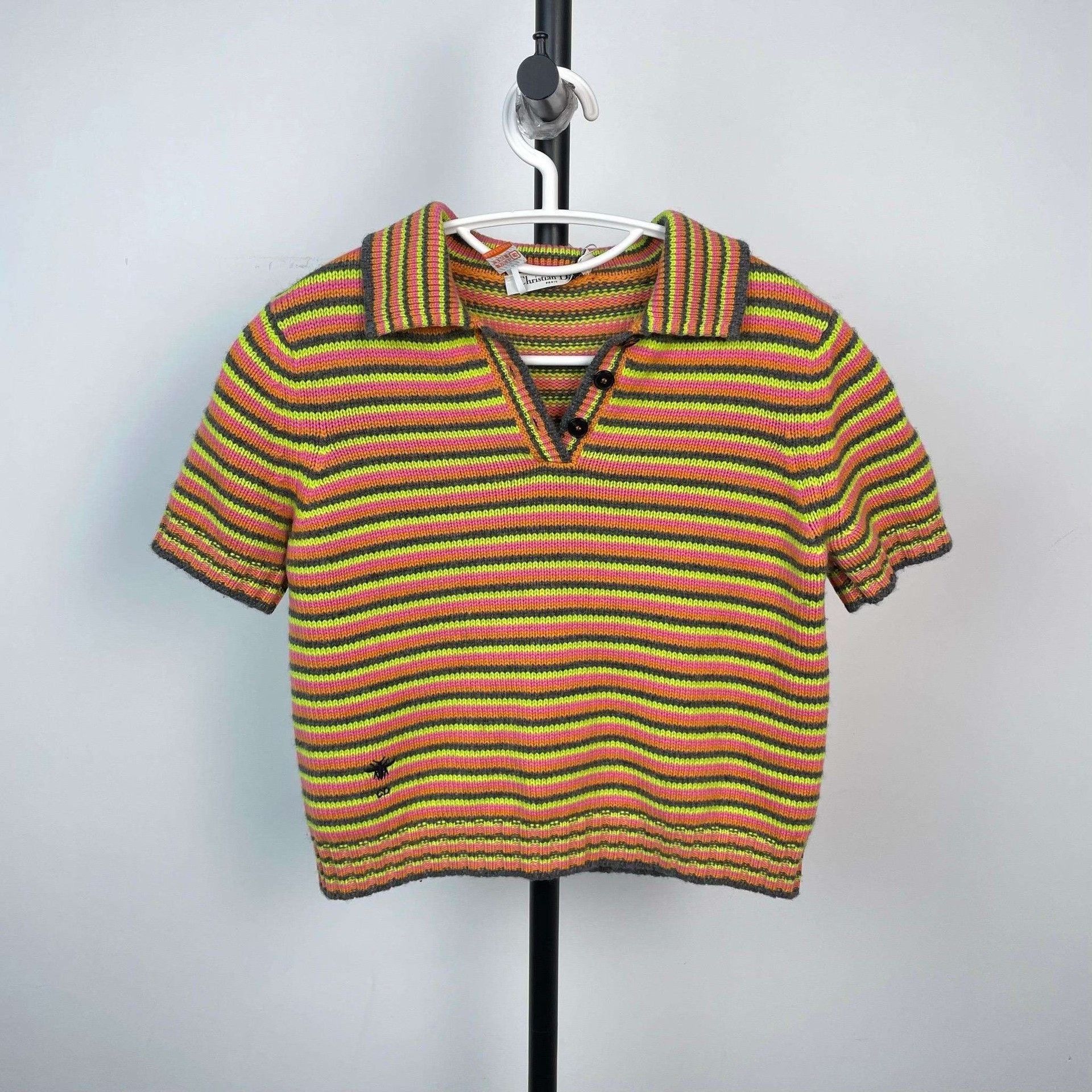 Dior Dior Colorful Stripe Bee Knit Top Size S / US 4 / IT 40 - 1 Thumbnail