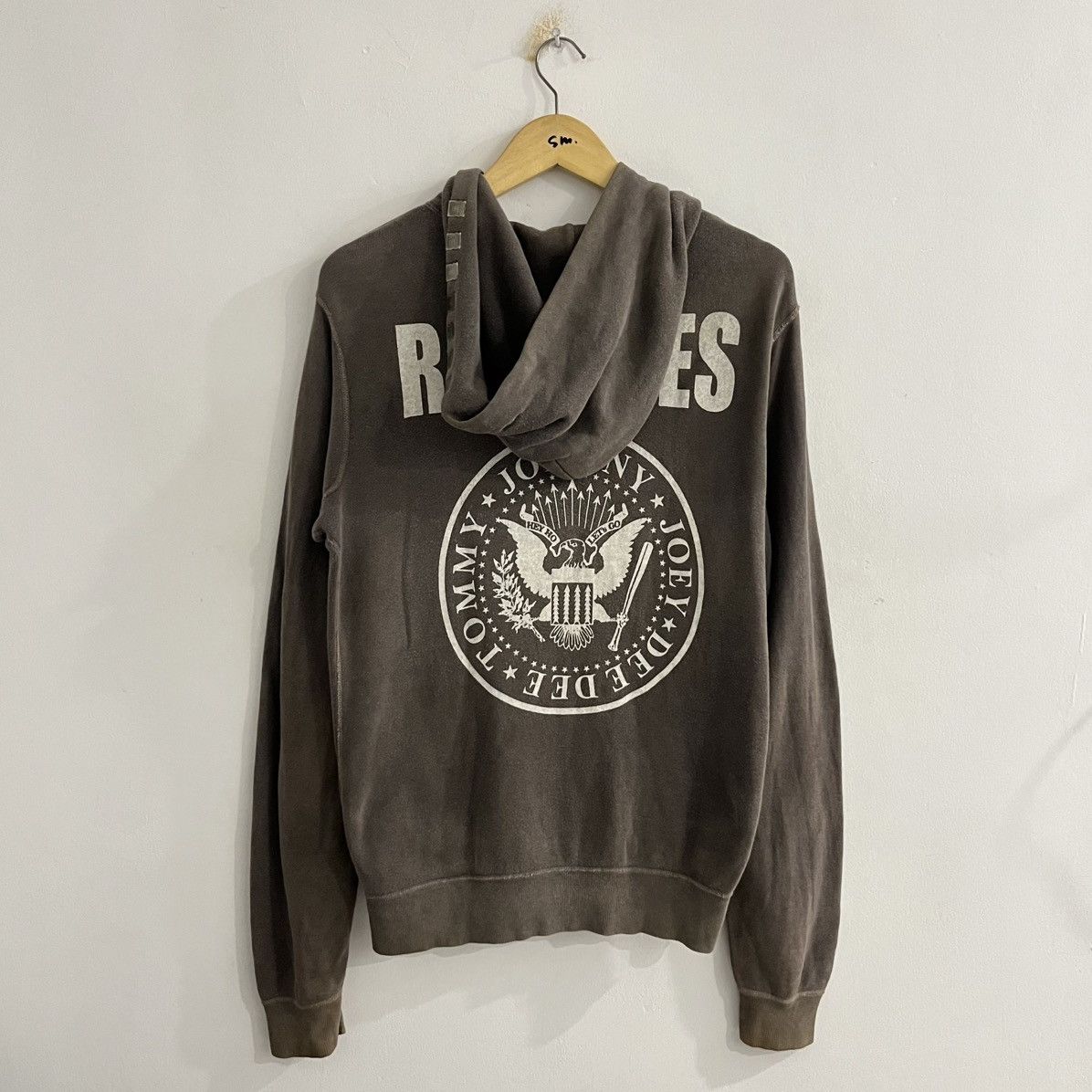 Vintage Rare Hysteric Glamour X Ramones Zip Hoodie Sunfaded