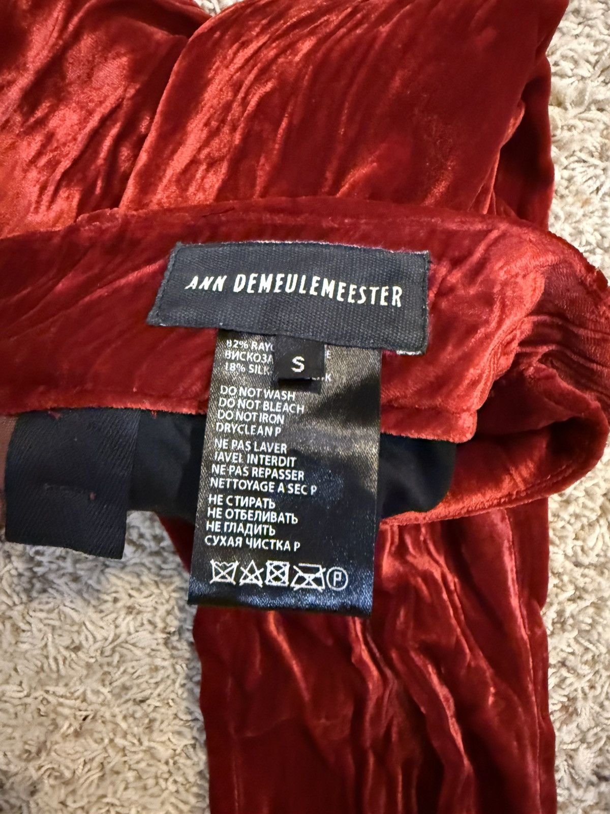 Ann Demeulemeester Crushed velvet pants Size US 32 / EU 48 - 3 Thumbnail
