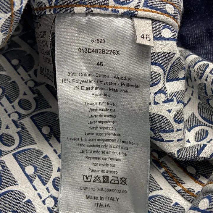 Dior Dior Dior Simple Print Denim Jacket 0079-2507 Size US L / EU 52-54 / 3 - 3 Thumbnail