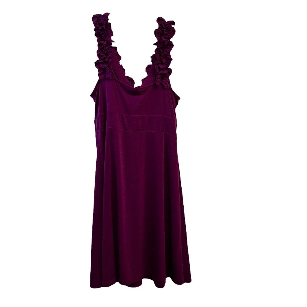 Apt. 9 Apt9 Vibrant Pink Purple Sleeveless Ruffled Dress Medium Size M / US 6-8 / IT 42-44 - 2 Thumbnail