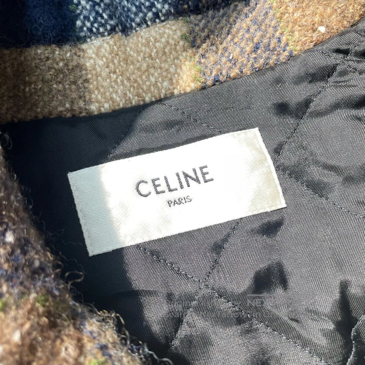 Celine Celine Brown Blue Plaid Wool Flannel Zip Shirt Jacket. Size US M / EU 48-50 / 2 - 4 Thumbnail