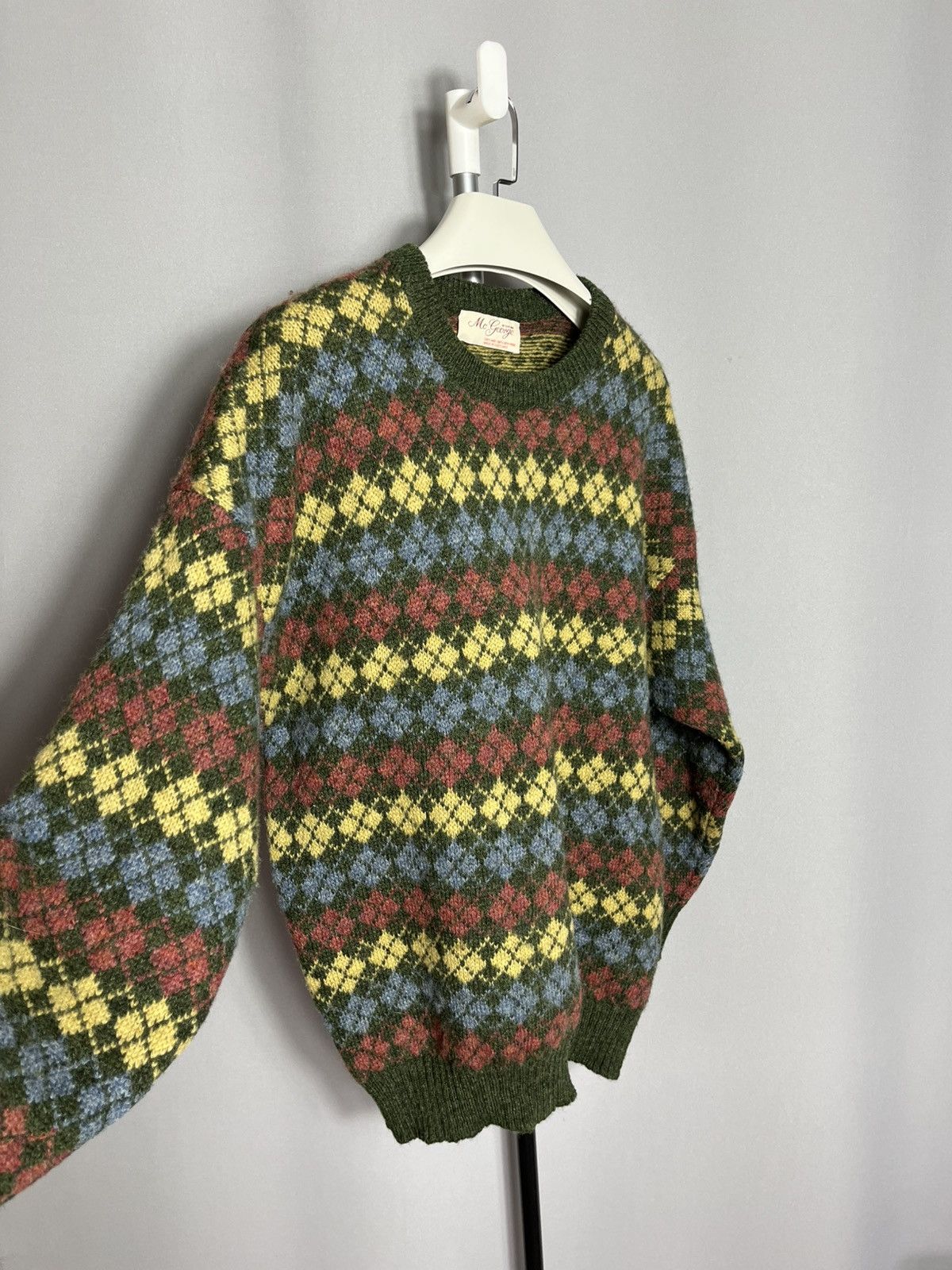Other mcgeorge sweater argyle shetland 100% new wool mens knit Size US M / EU 48-50 / 2 - 4 Thumbnail