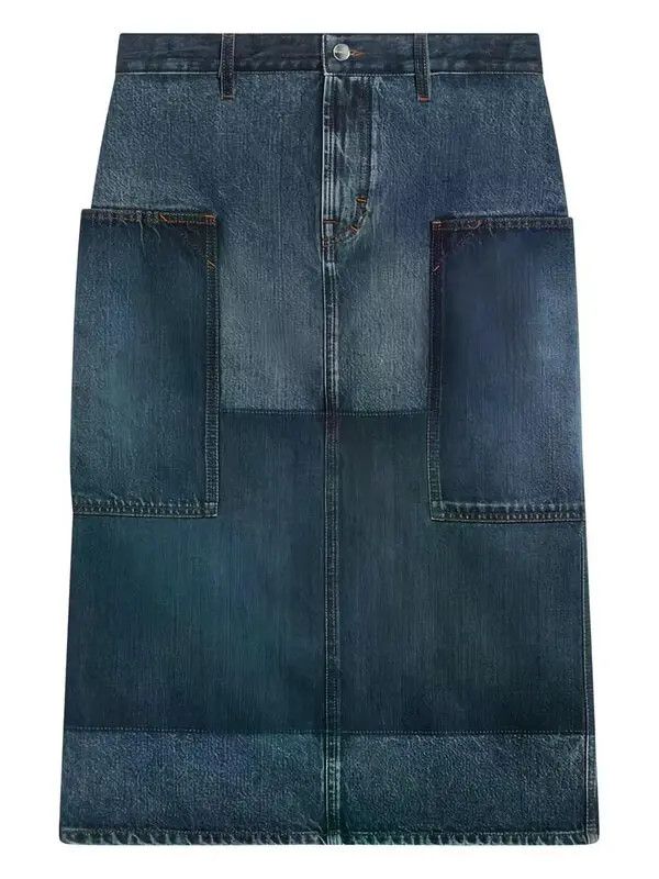 Gucci o1la5ras0526 Denim Washed Skirt in Blue Size 26" / US 2 / IT 38 - 1 Thumbnail