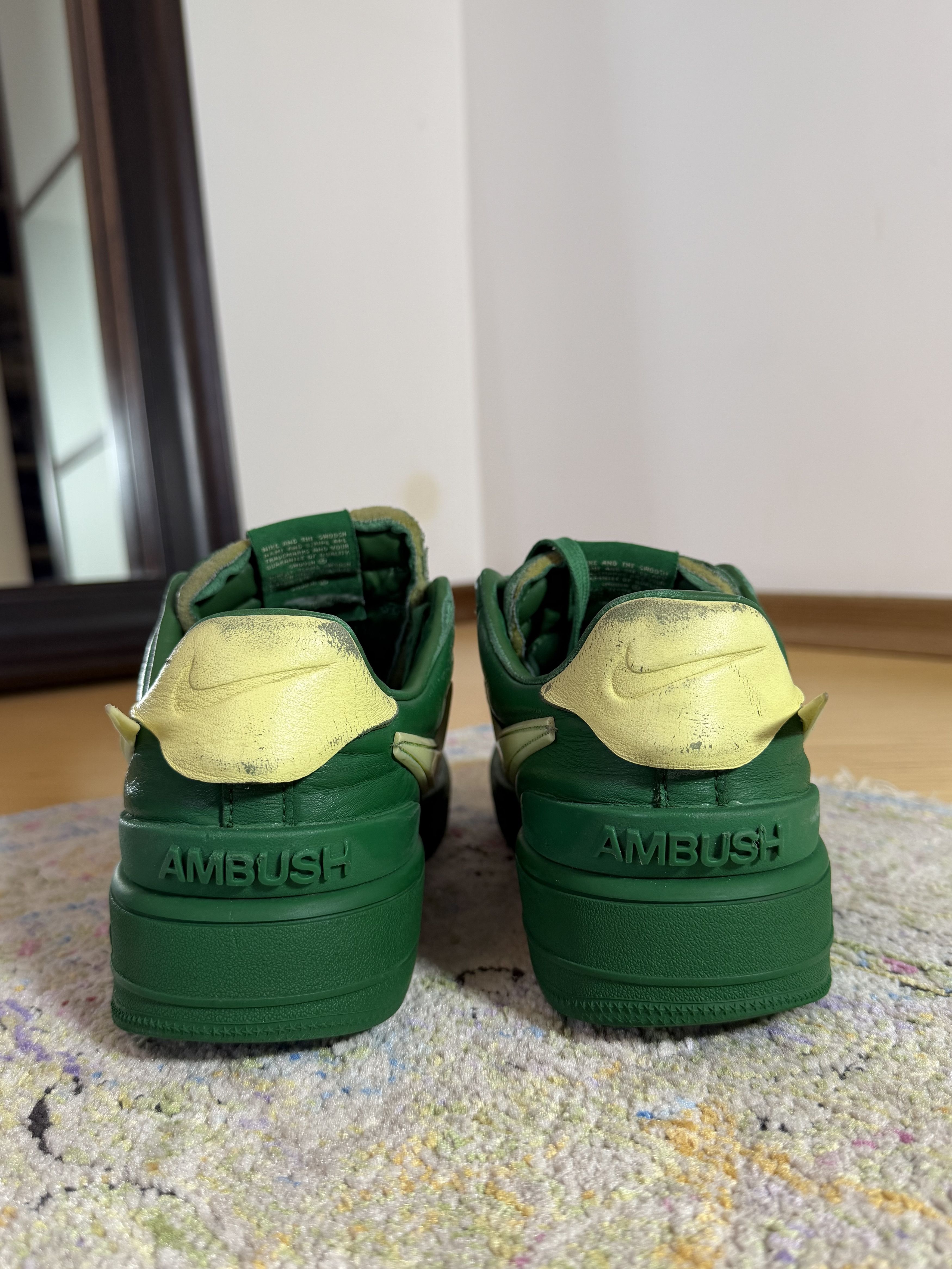 Ambush Design × Nike Air Force 1 x AMBUSH® Pine Green and Citron Low Top Sneakers Size US 9.5 / EU 42-43 - 7 Thumbnail