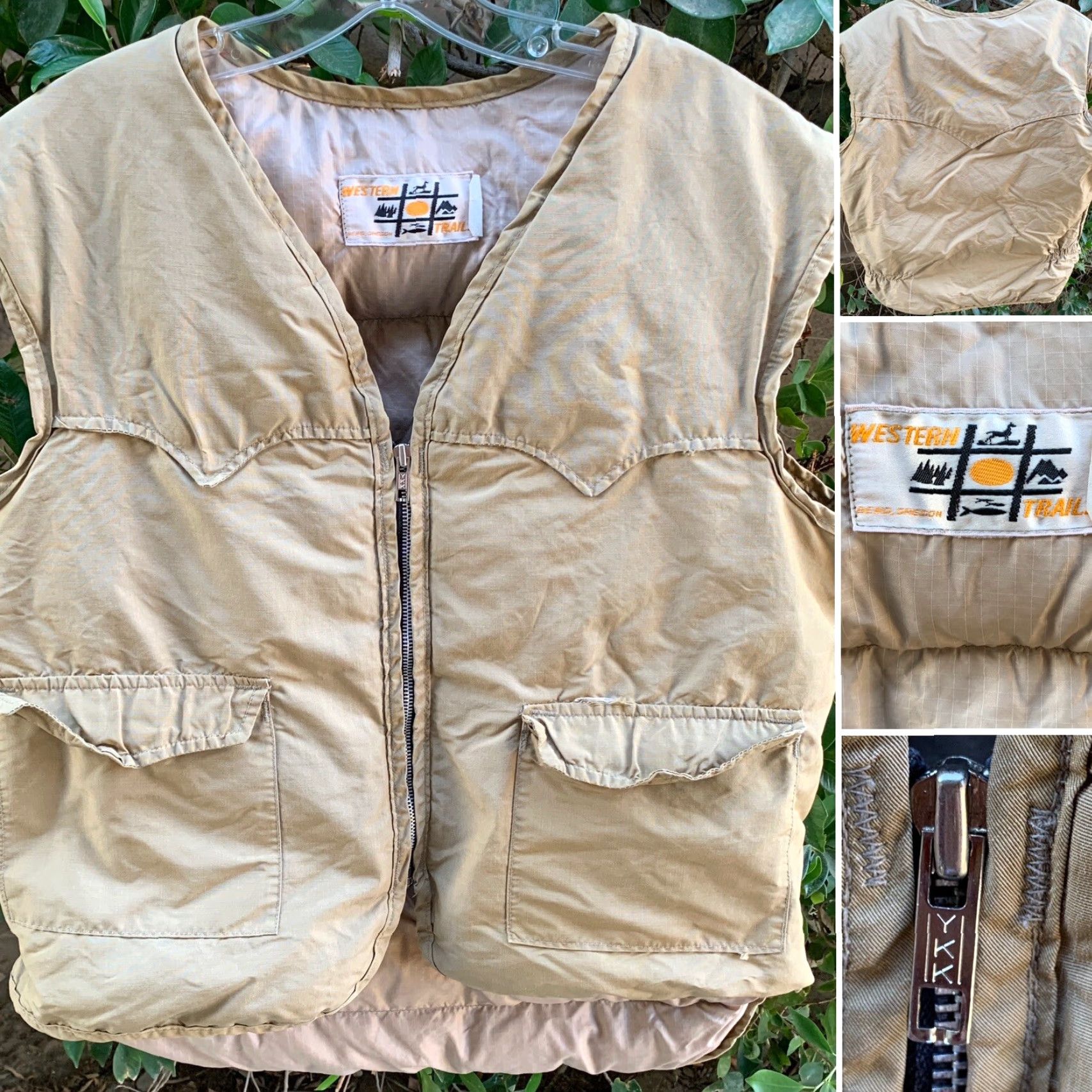 Rails VINTAGE Western Trails Bend Oregon Puffer Vest Cowboy Down Camping Maybe Size L Beige Nylon Rockabilly Casual Mens Size US L / EU 52-54 / 3 - 2 Thumbnail