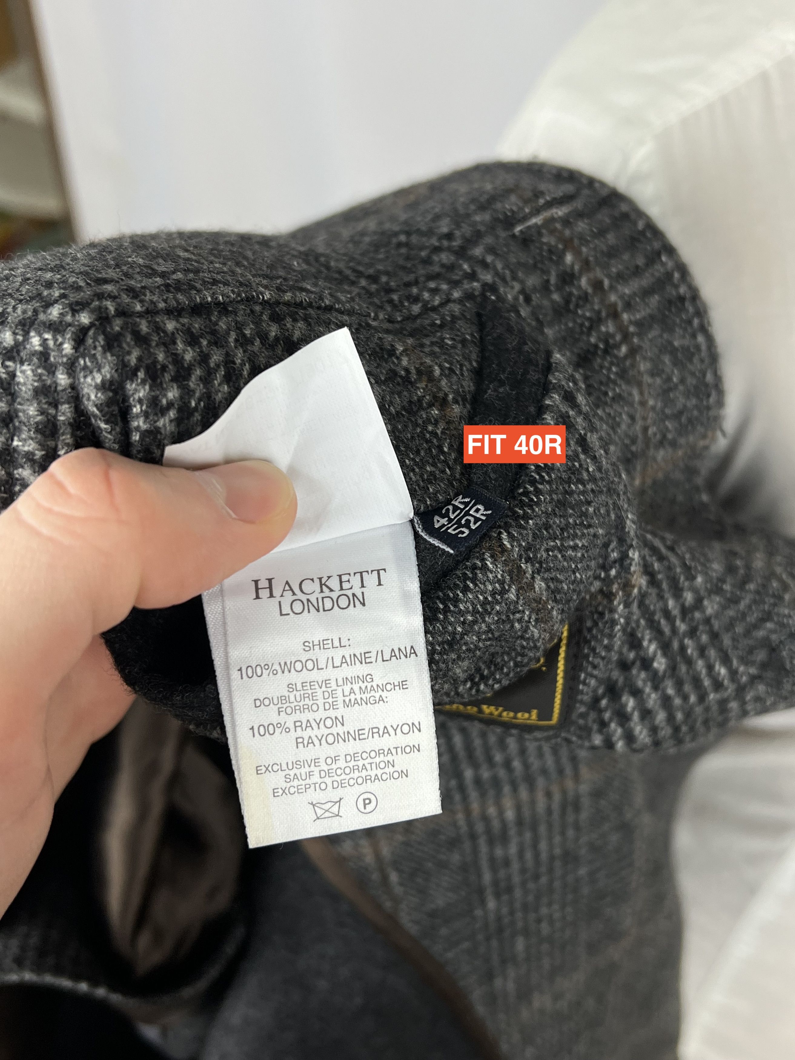 Hackett × Loro Piana 100% Pure Wool Plaid Unlined Single-Breasted Overcoat Size US M / EU 48-50 / 2 - 10 Thumbnail