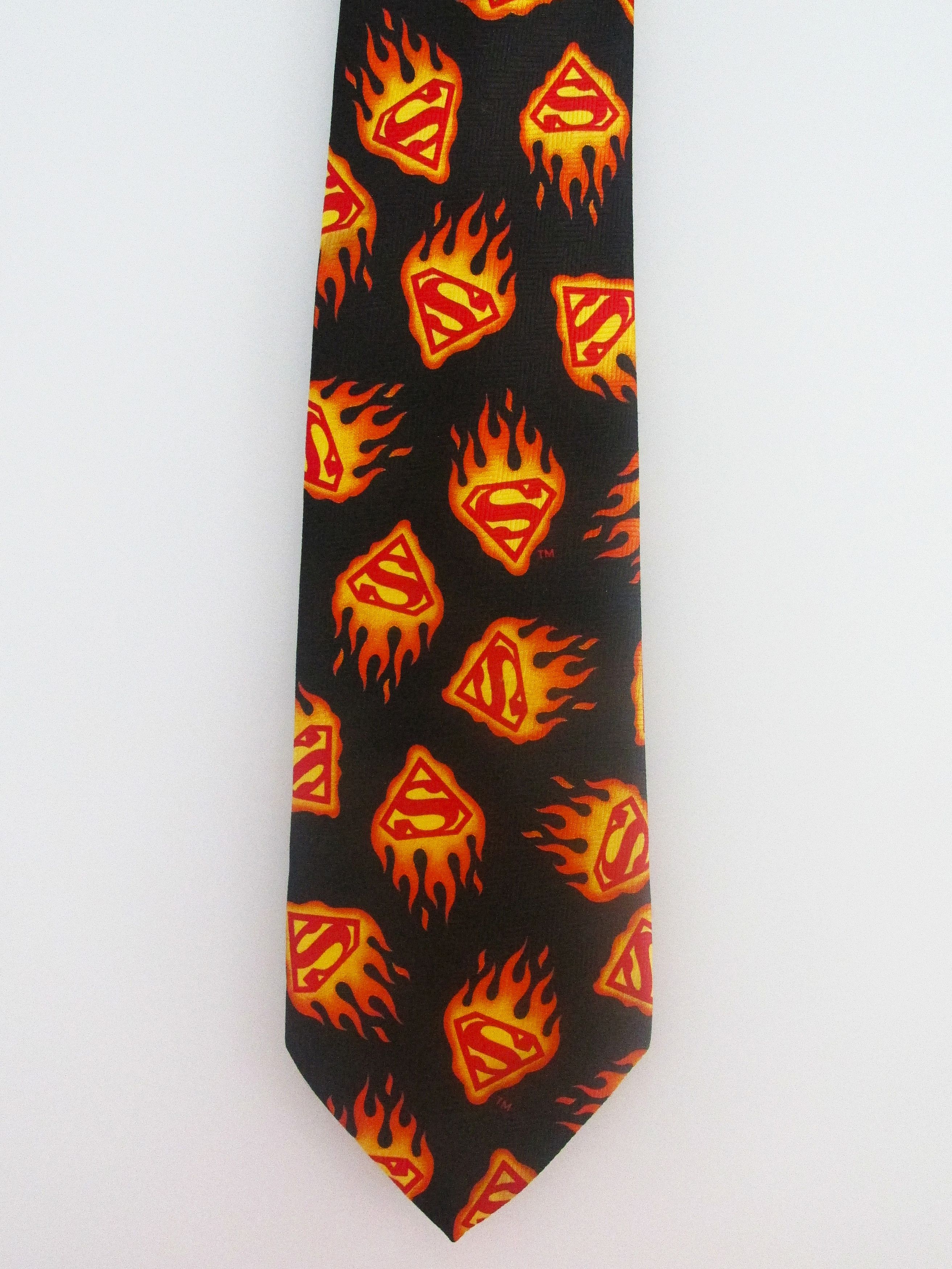 DC Comics Superman/DC Comics (NWOT) Logo Men's Tie Vintage 2001 Size ONE SIZE - 2 Thumbnail