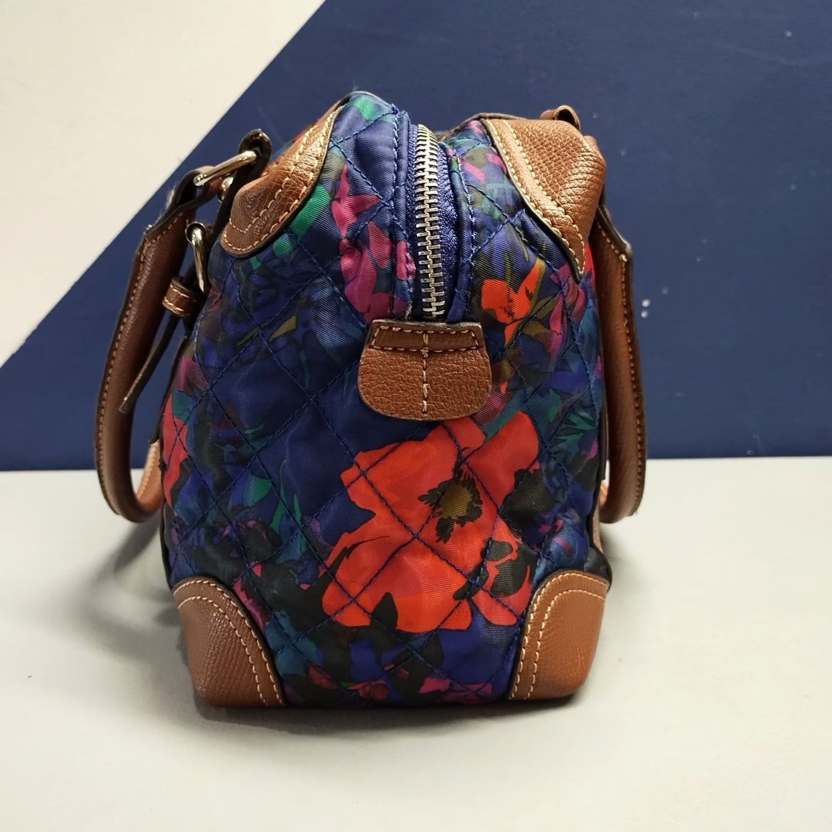 Franco Sarto Franco Sarto Satchel Bag Womens Multicolor Floral Quilted W/ Keychain Wallet Set of 2 Size ONE SIZE - 7 Thumbnail