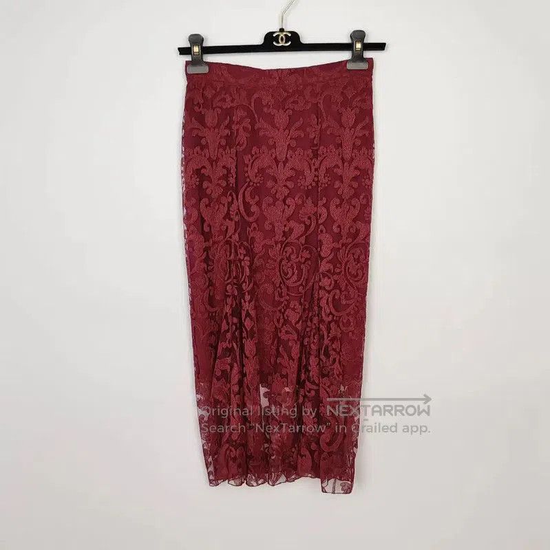 Burberry Burberry Red Polyester Midi Skirt. Size 23" - 1 Thumbnail