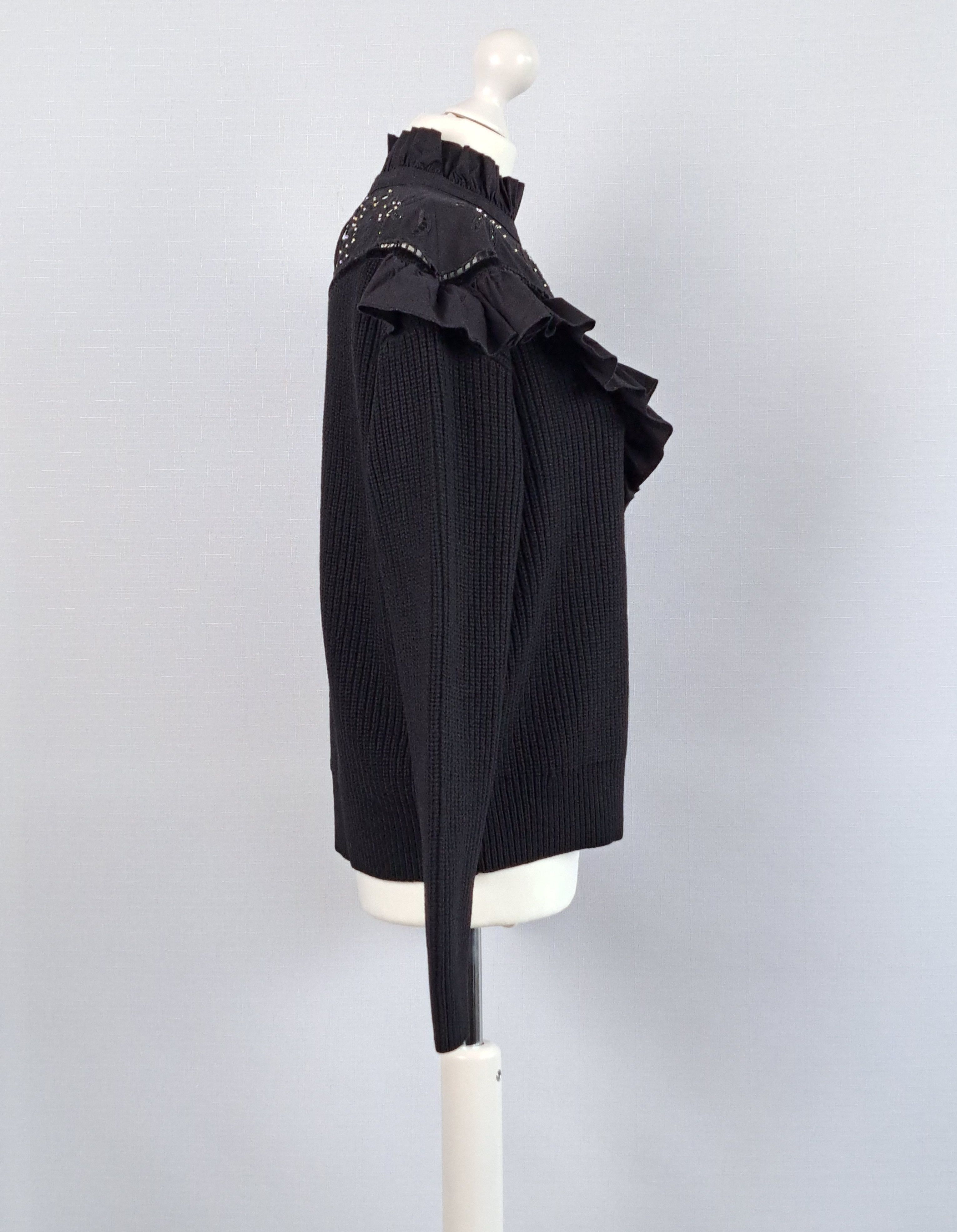 Sandro Sandro wool blend sweater in black. Size 3. Size M / US 6-8 / IT 42-44 - 3 Thumbnail