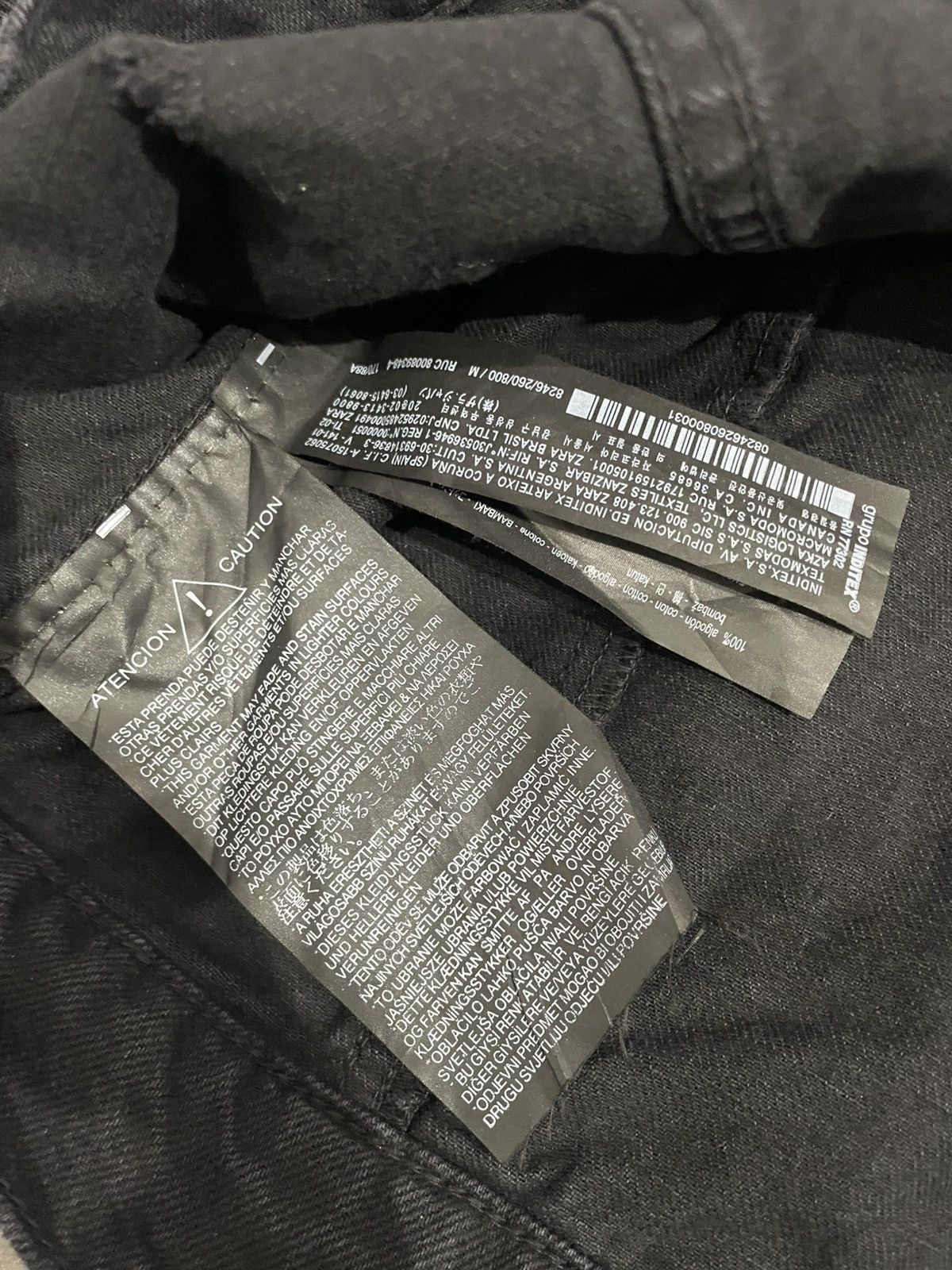 Zara Zara Woman's Black Denim Jacket Cowgirl Western Boho Size L / US 10 / IT 46 - 3 Thumbnail