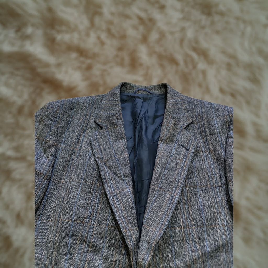 Vintage Bespoke Suit Mens 40r Classic Striped 2 Button Wool Gray Unique 2 Piece Hollywood Italian 1950s 1960s Fashion, Men’s
