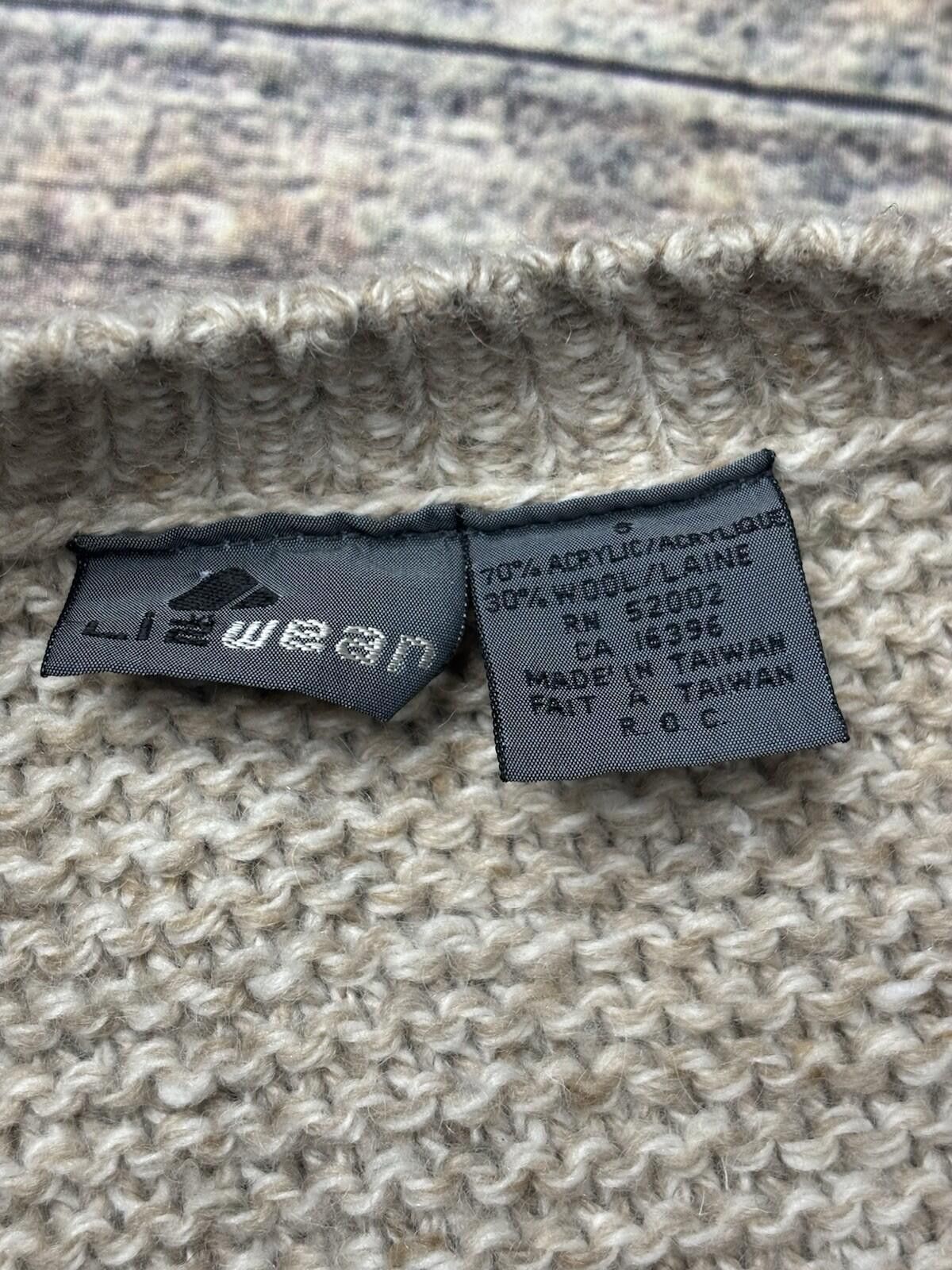 Other VTG Lizwear Cardigan Sweater Womens S Chunky Cable Knit Wool Size S / US 4 / IT 40 - 2 Thumbnail