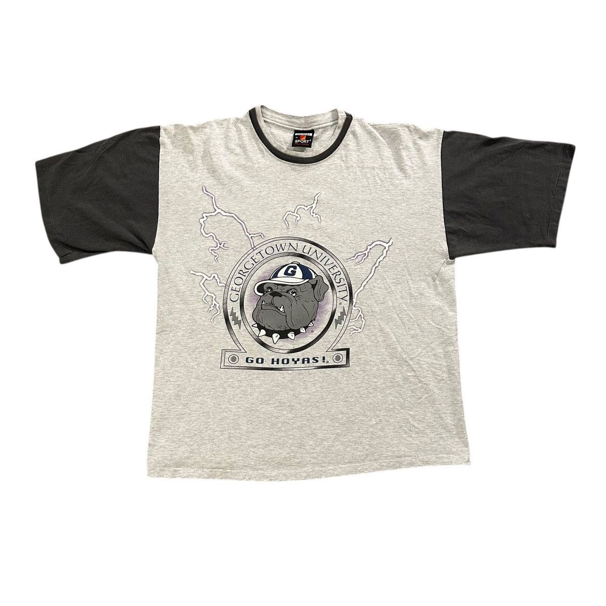 Signal Sport Vintage 1990s Georgetown University Hoyas lightning shirt Size US XL / EU 56 / 4 - 1 Thumbnail