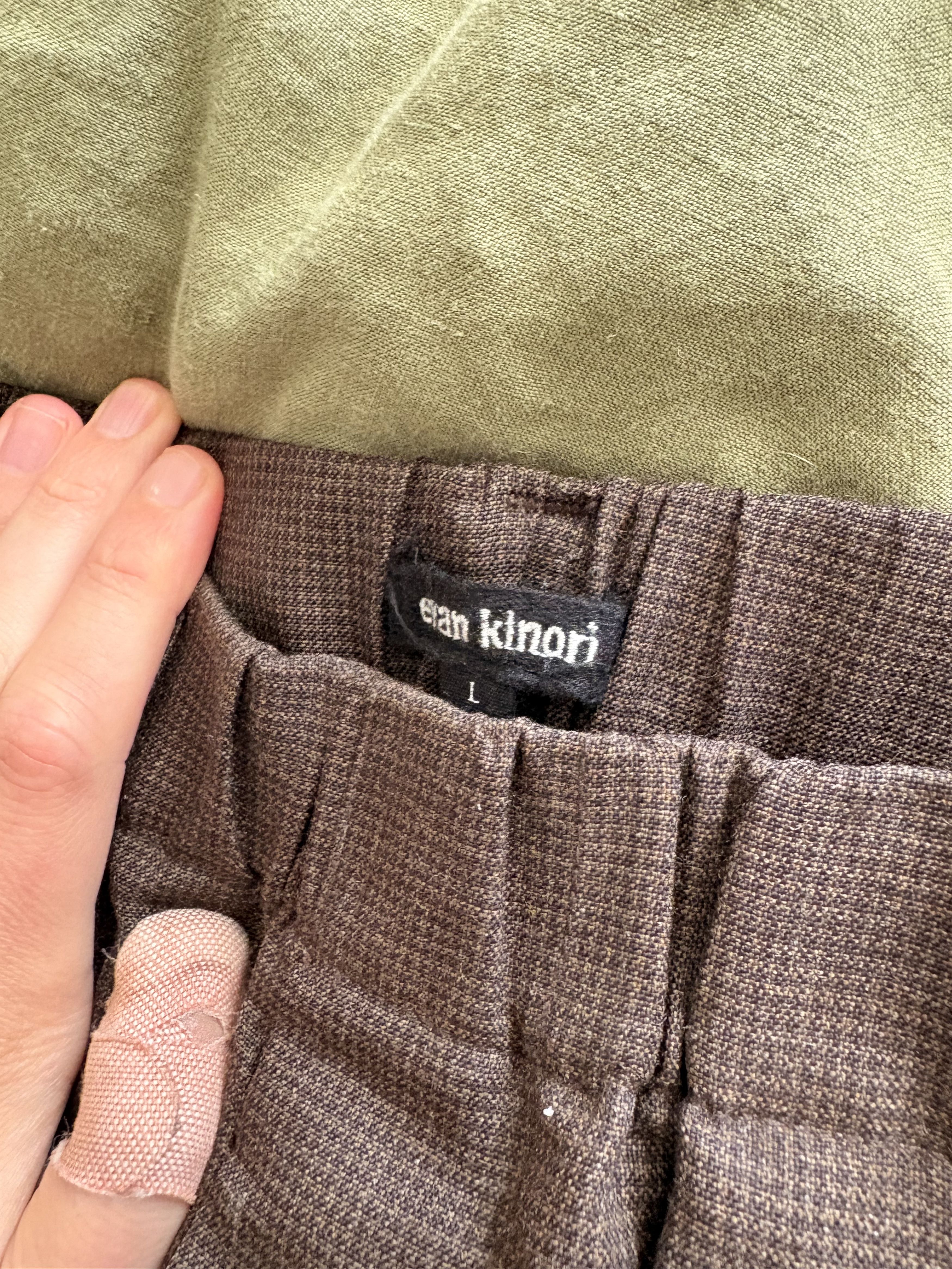 Evan Kinori Elastic pants in Fox Brothers worsted wool puppytooth Size US 34 / EU 50 - 3 Thumbnail