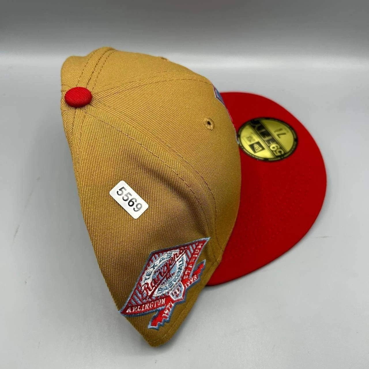 New Era Texas Rangers Hat Men 7 3/8 Brown Red MLB Fitted Cap Size ONE SIZE - 9 Thumbnail