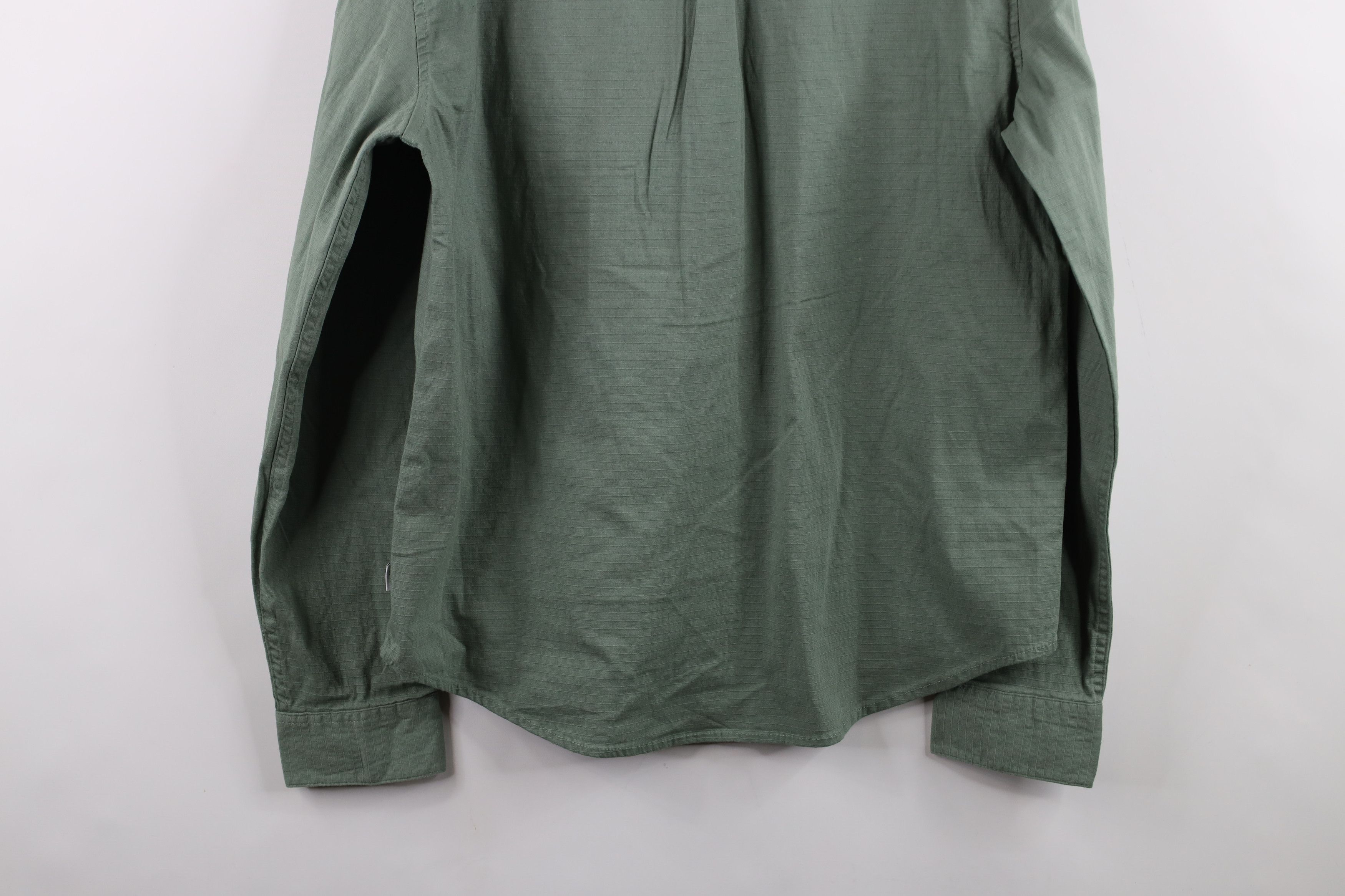 Onia × Vintage Onia Terrain Ripstop Collared Button Shirt Green Cotton Size US L / EU 52-54 / 3 - 13 Thumbnail
