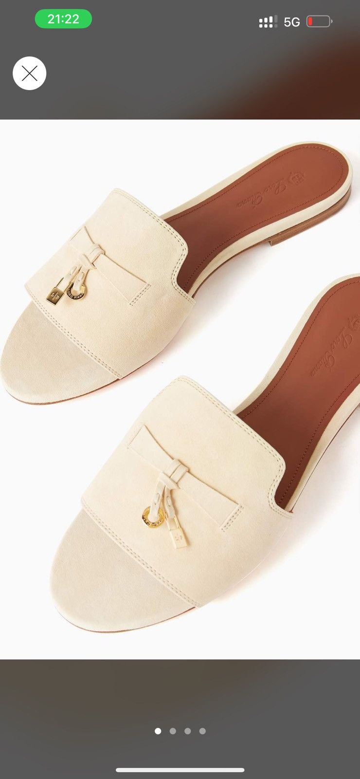 Loro Piana Summer Charms Slippers in Suede Size US 7 / IT 37 - 1 Thumbnail