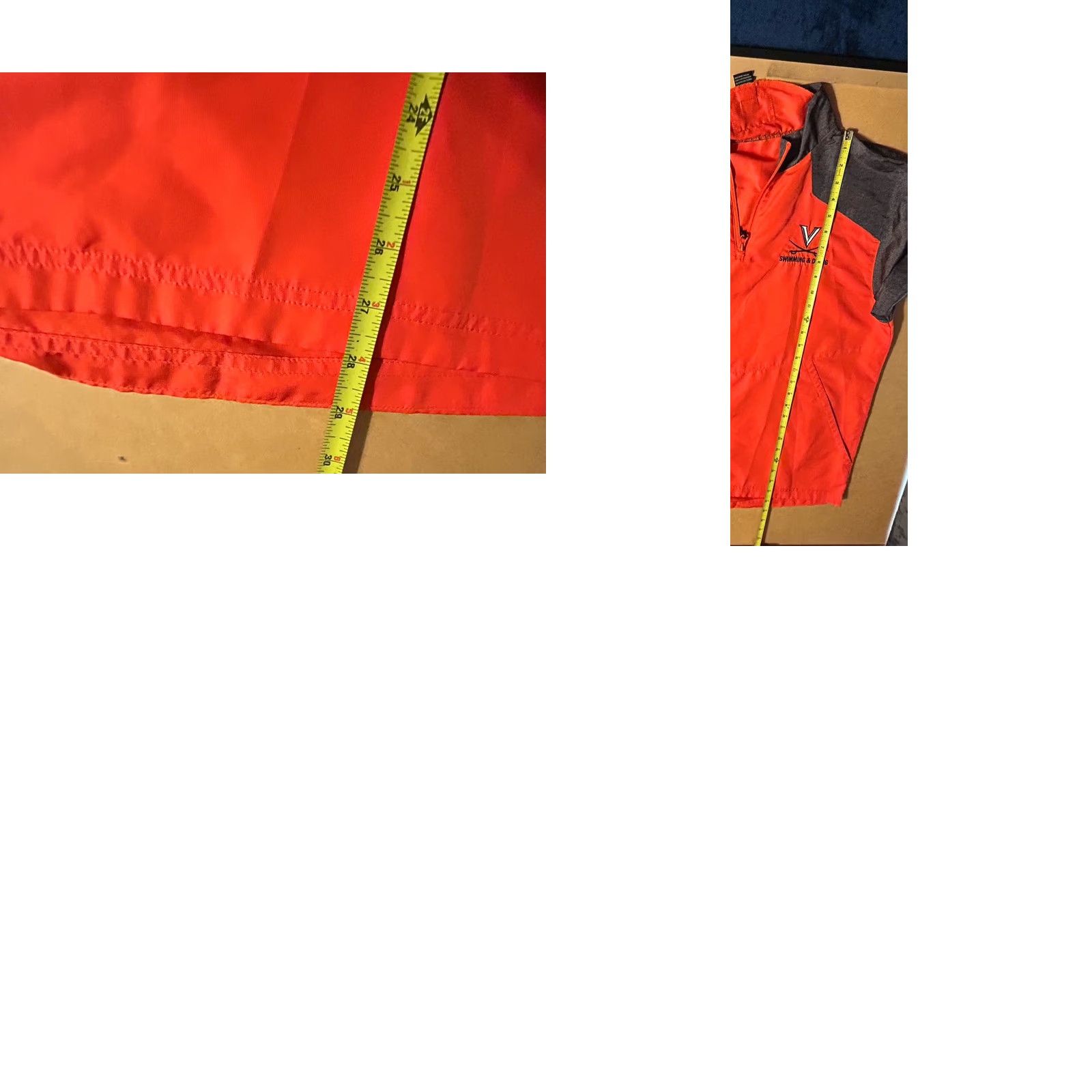 Holloway Holloway University Of Virginia Swimming & Diving 1/4 Zip Pullover Jacket Men Medium Gray Orange Multicolor Logo Zip Mock Short Length Regular Fit Size US M / EU 48-50 / 2 - 10 Thumbnail