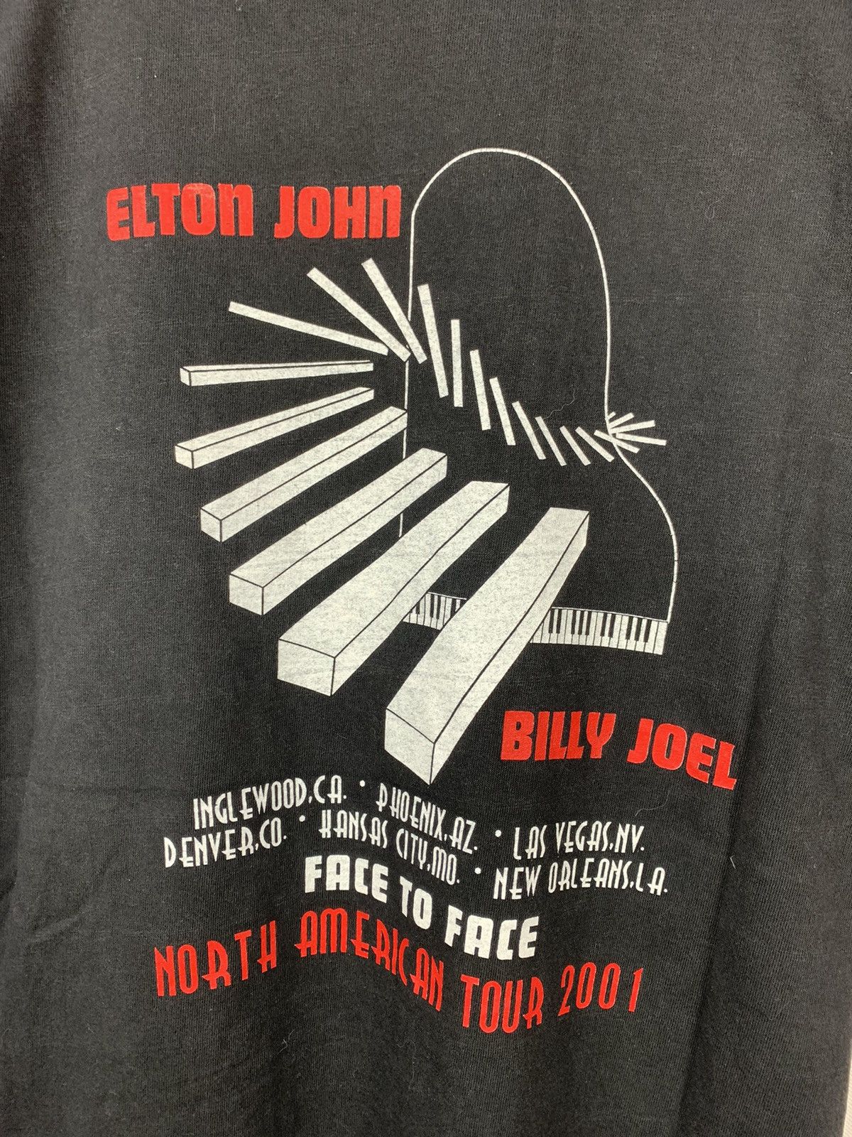 Band Tees RARE! Elton John Billy Joel 2001 Face to Face Tour Tee Size US L / EU 52-54 / 3 - 6 Thumbnail