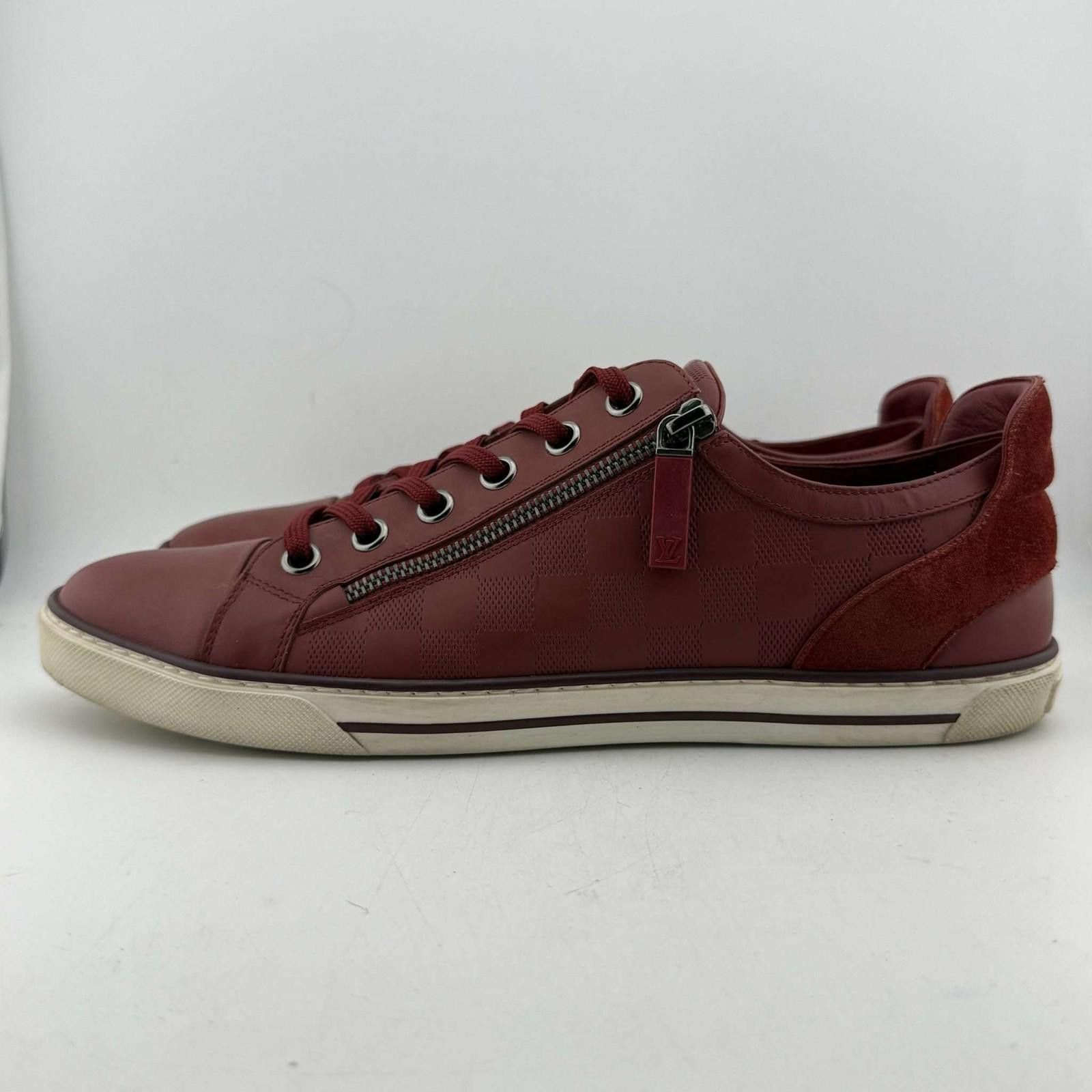 Louis Vuitton Louis Vuitton Burgundy Damier ZipUp Shoes 8.5UK Used No Box Size US 9 / EU 42 - 2 Thumbnail