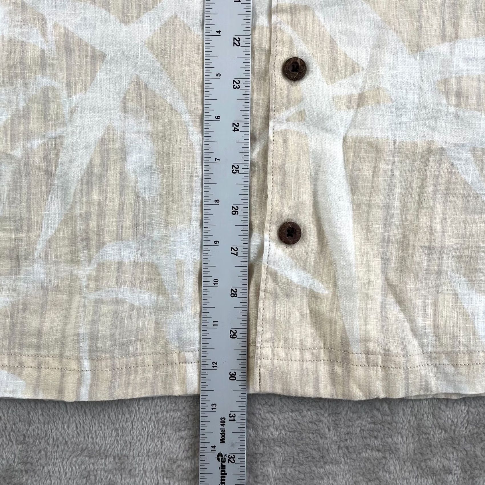 Tommy Bahama Tommy Bahama Camp Shirt Men XL Beige Floral Hawaiian 100% Linen SS Beach NWOT Size US XL / EU 56 / 4 - 6 Thumbnail