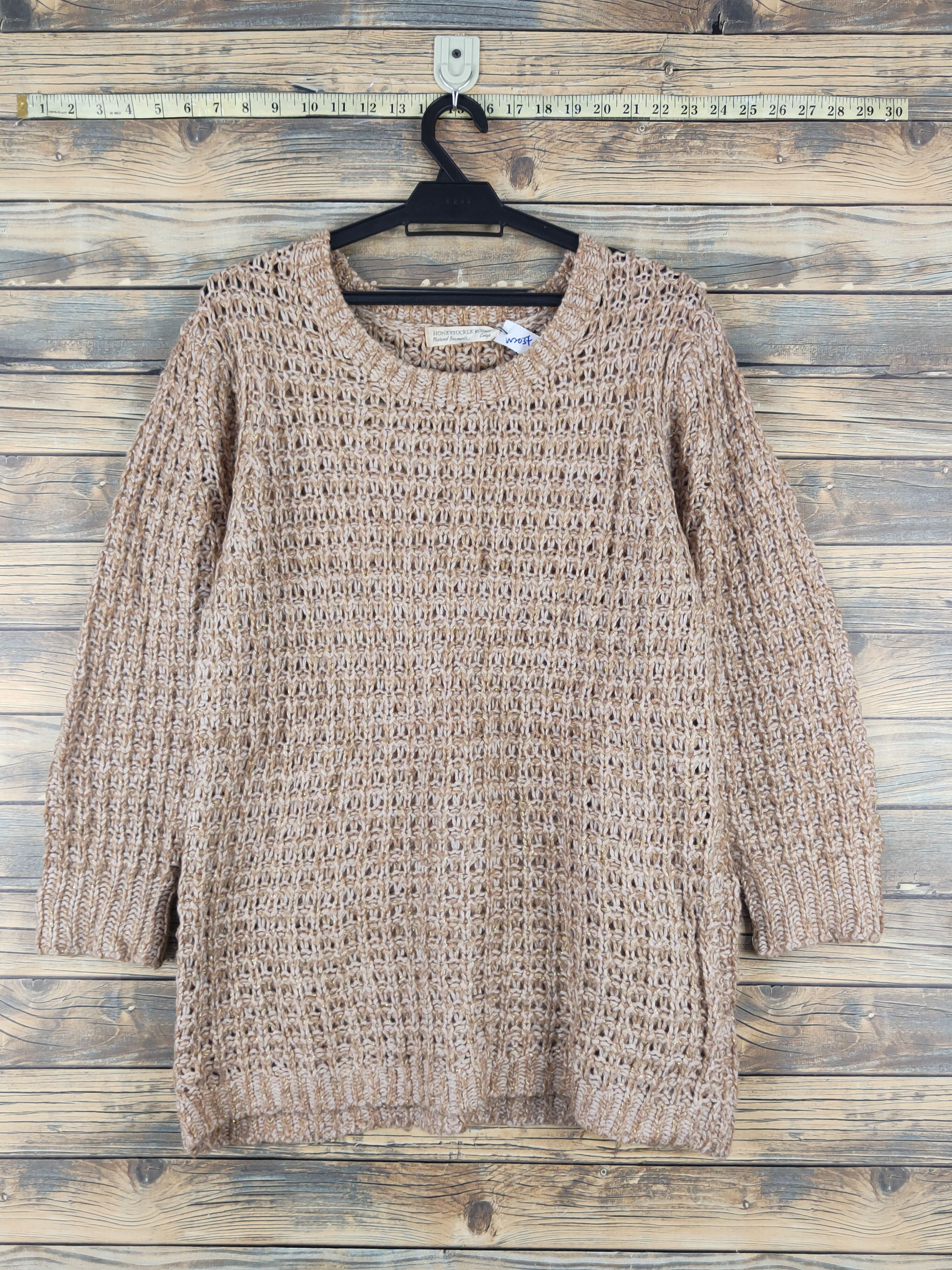 Japanese Brand × Vintage Honeysuckle Rose Brown Knitwear Sweatshirts #W2037 Size L / US 10 / IT 46 - 1 Thumbnail