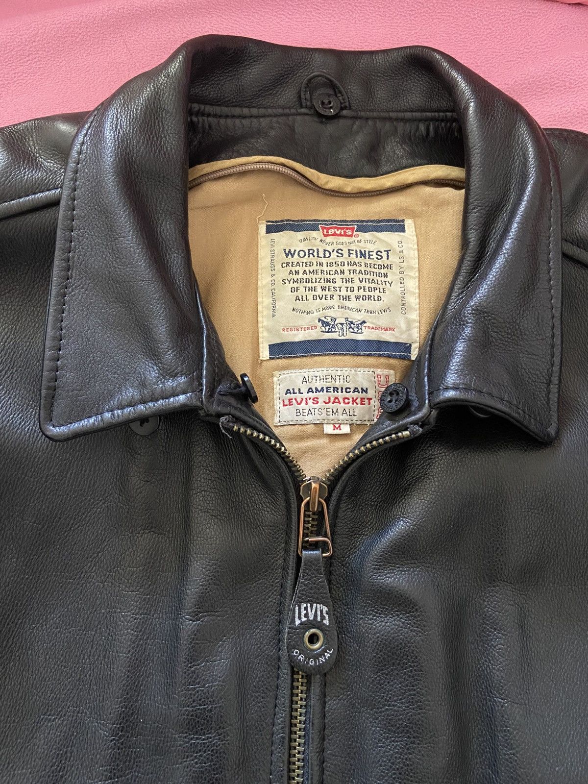 Levi's Vintage Clothing Levis leather bomber jacket Size US M / EU 48-50 / 2 - 11 Thumbnail
