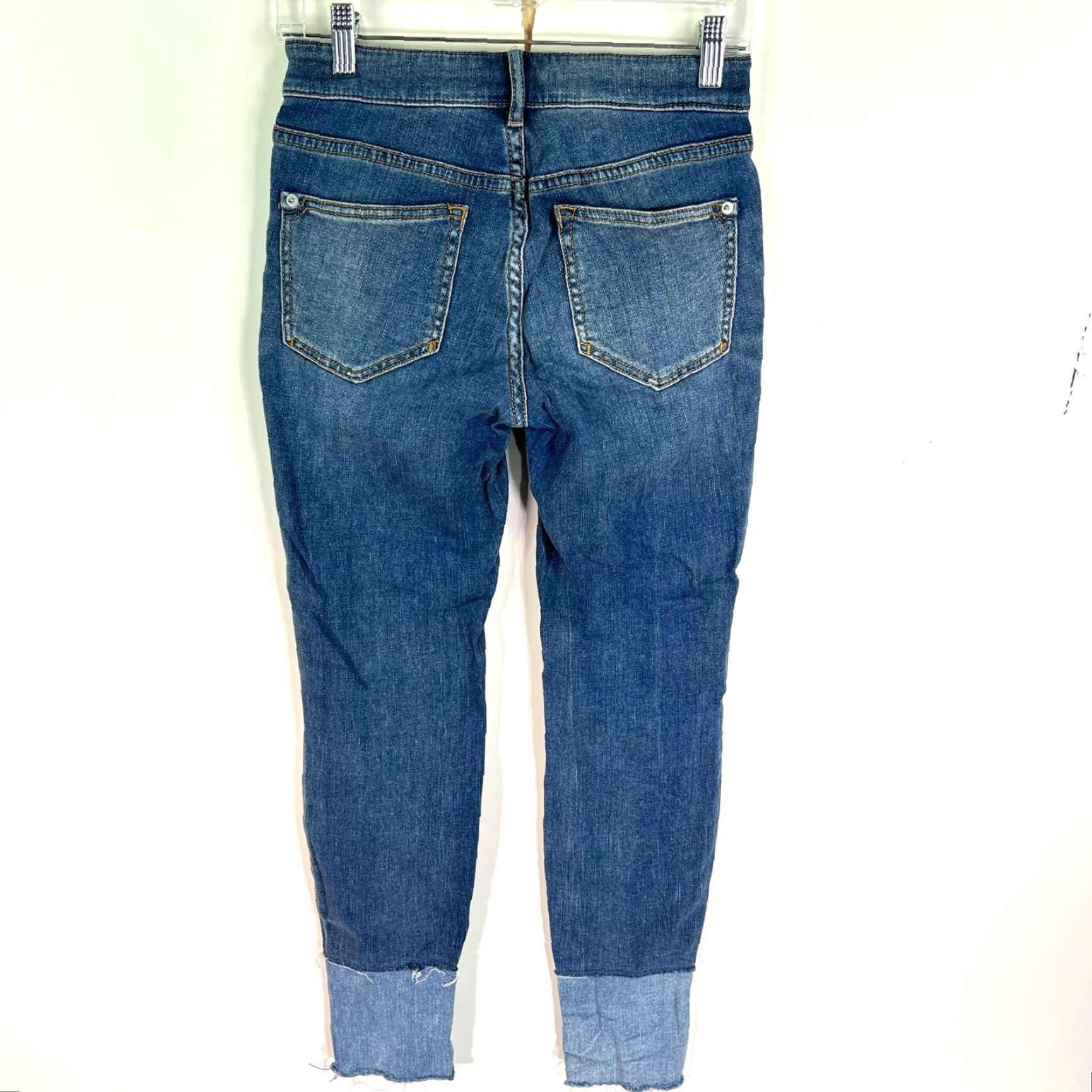 Vintage VINTAGE Anthropology Pilcro & The Letterpress Skinny Jeans Women's 25 Ankle Blue 26X28 Size 42" / US 20 - 7 Thumbnail