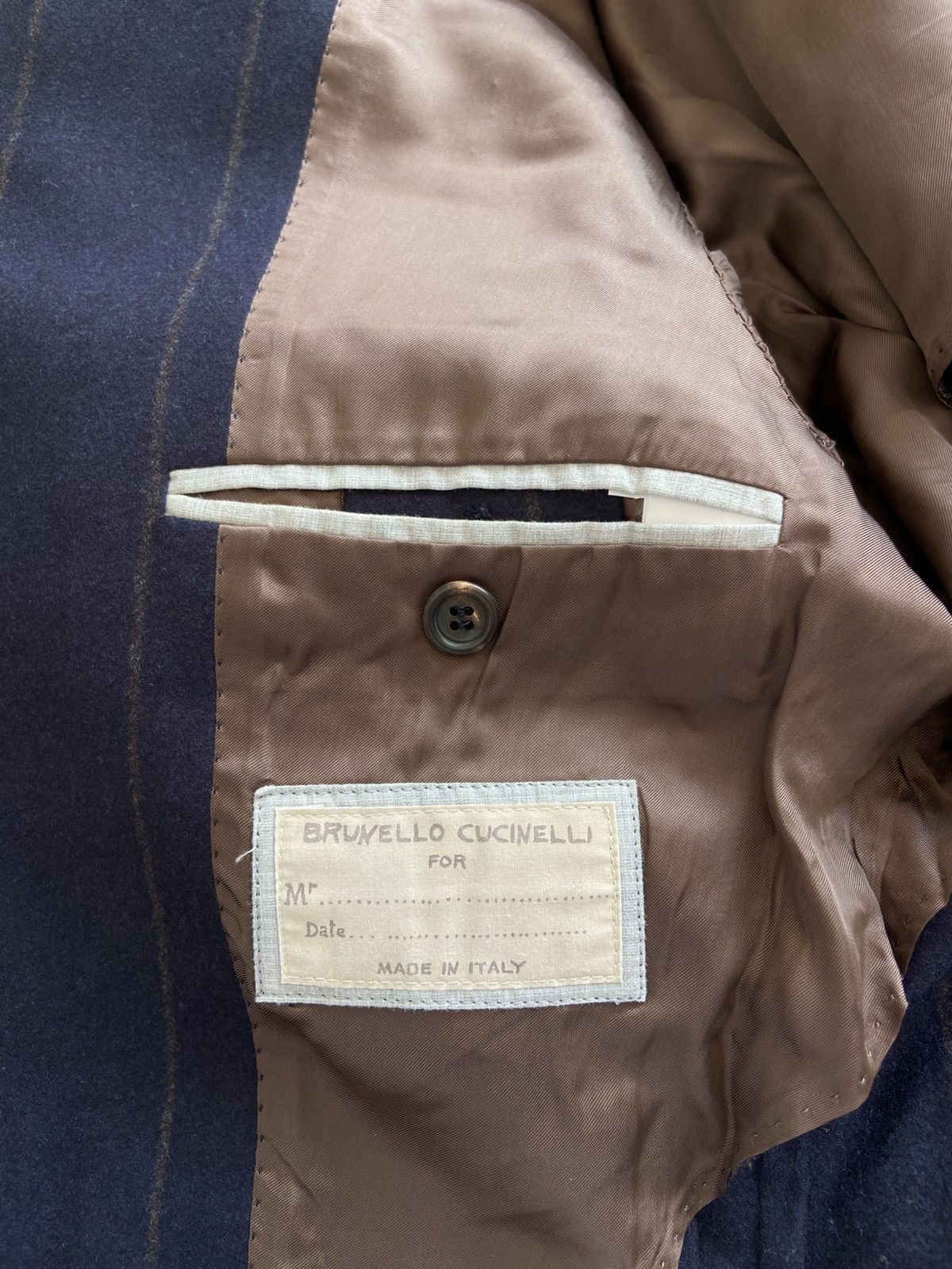 Brunello Cucinelli Brunello Cucinelli Pinstripe Wool Blazer Size 42R - 9 Thumbnail