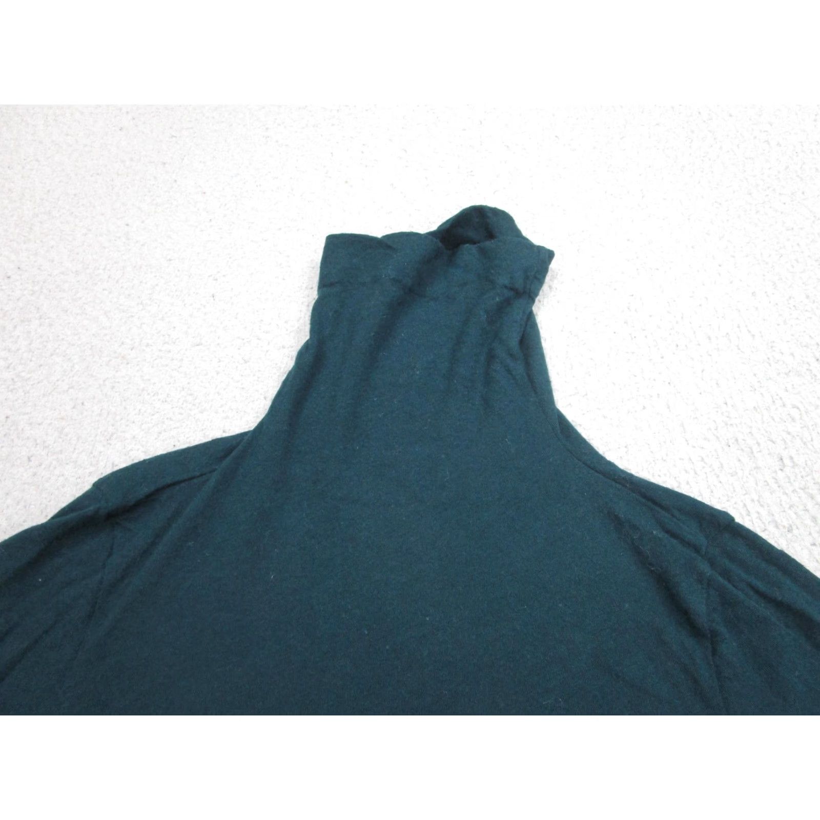 Club Monaco Club Monaco Sweater Womens Large Green Wool Blend Turtleneck Knit Layering Top Size L / US 10 / IT 46 - 2 Thumbnail