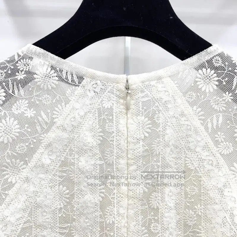 Dior Dior White Cotton Blend Short Sleeve Dress . Size M / US 6-8 / IT 42-44 - 8 Thumbnail