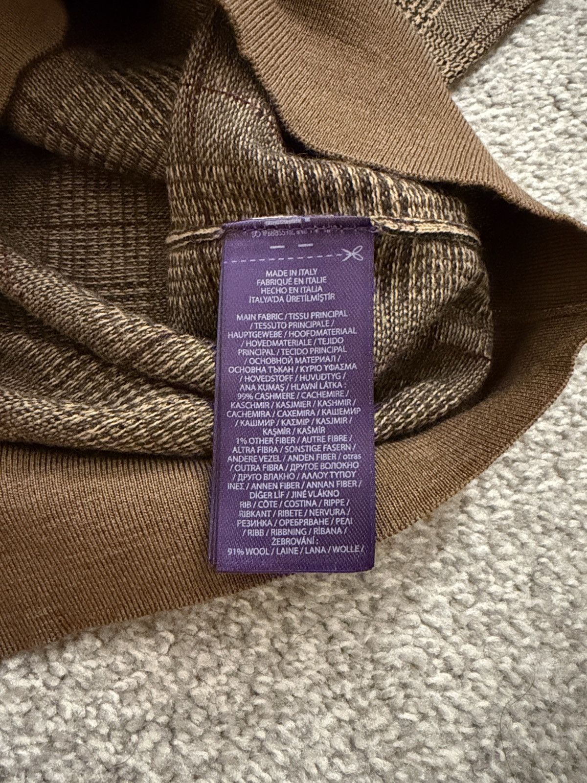 Ralph Lauren Purple Label Ralph Lauren Purple Label Glen Plaid Cashmere-blend Sweater Size US M / EU 48-50 / 2 - 9 Thumbnail
