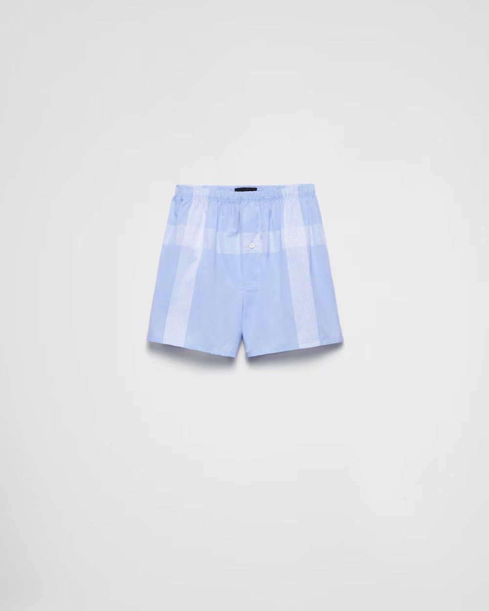 Prada o1bcso1str1025 Cotton Boxer Shorts in Blue/White Size US 32 / EU 48 - 1 Thumbnail