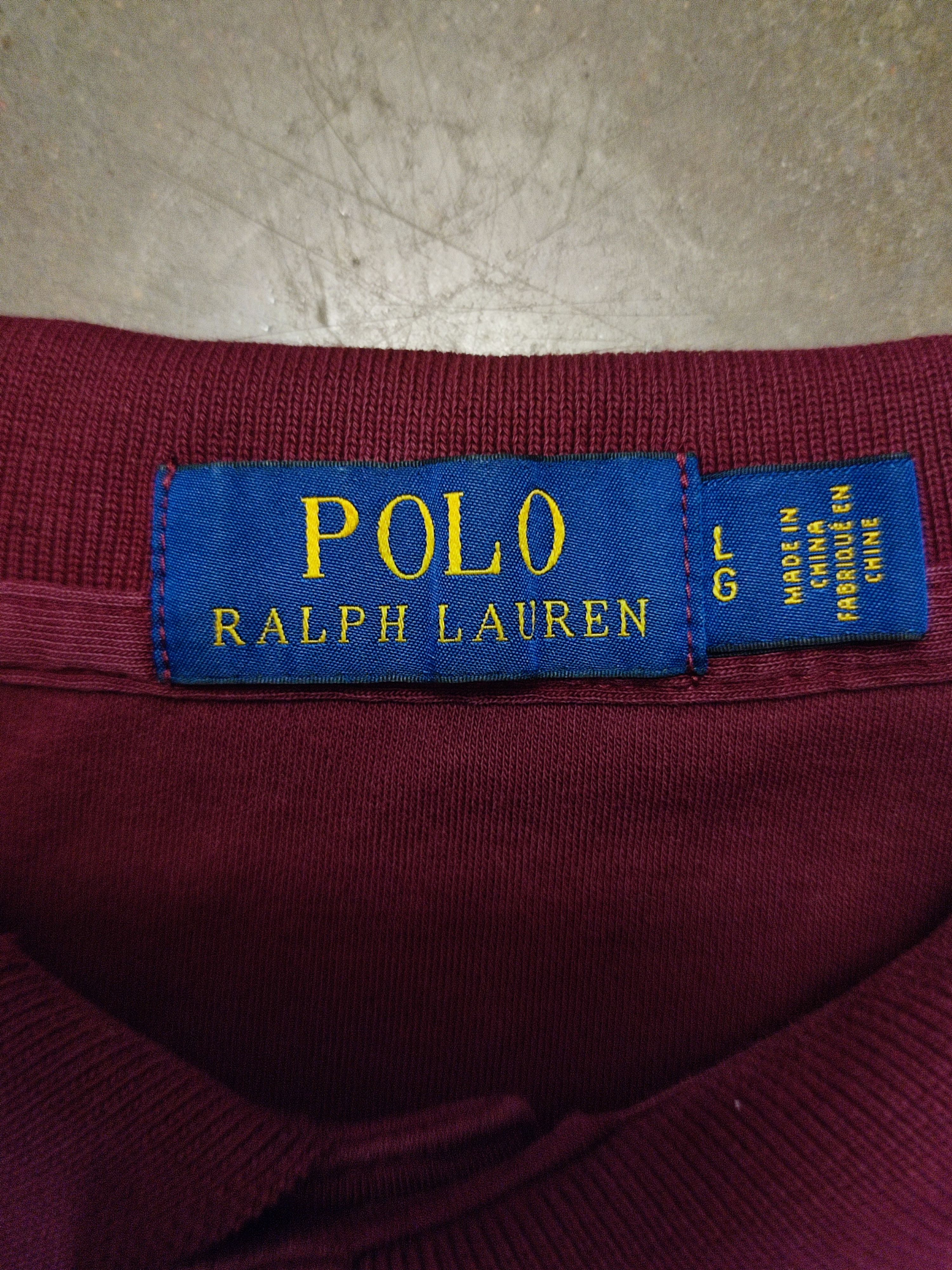 Polo Ralph Lauren Vintage Polo Ralph Lauren Polo Shirt – Burgundy Size US L / EU 52-54 / 3 - 4 Thumbnail
