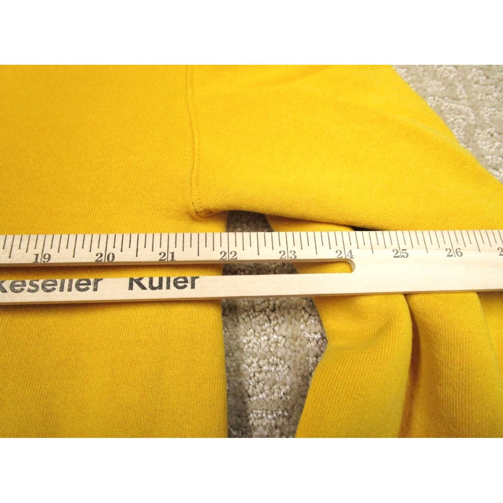 Russell Athletic VINTAGE Russell Athletic Sweatshirt Mens Large Crewneck Pullover USA 90s Yellow Cotton Polyester Knit Logo Sweatshirt Mens 90s Retro USA Size US L / EU 52-54 / 3 - 6 Thumbnail